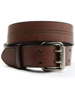 Hawx Men's Double Stitch Center Double Prong Belt