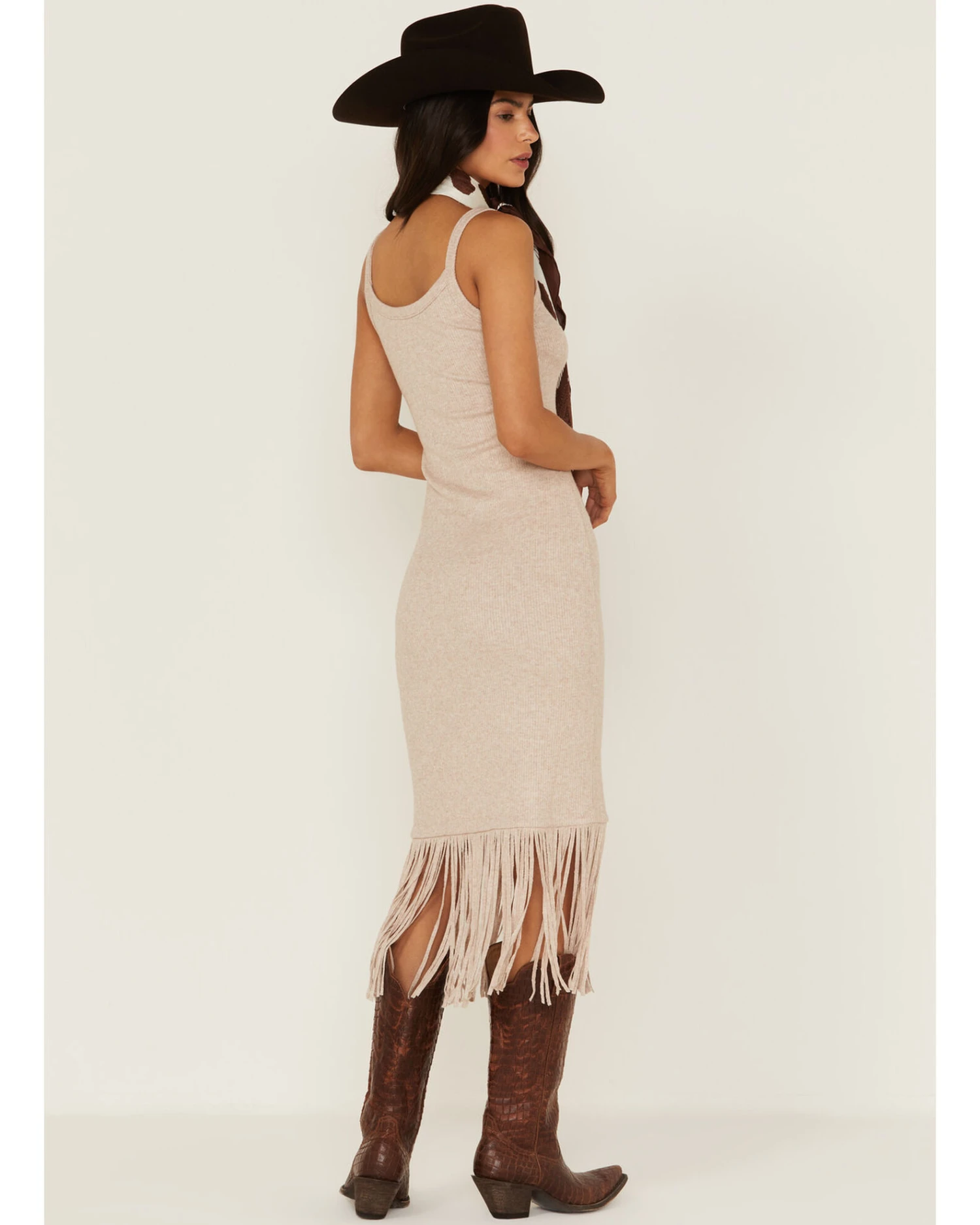 Idyllwind Women's Jewel Street Knit Fringe Dress - Image 4