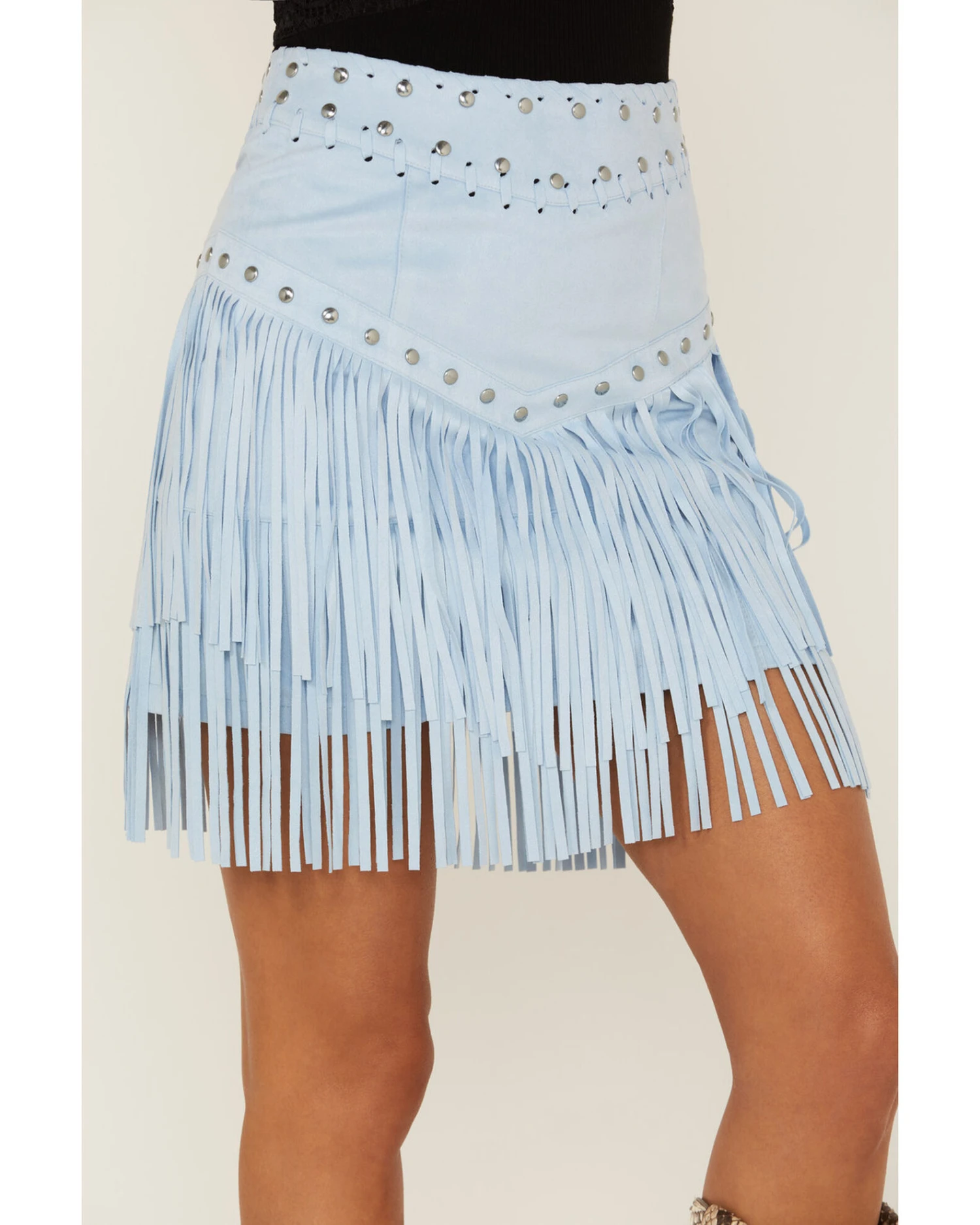 Idyllwind Women's Maxwell Ave Tiered Faux Suede Mini Skirt - Image 2