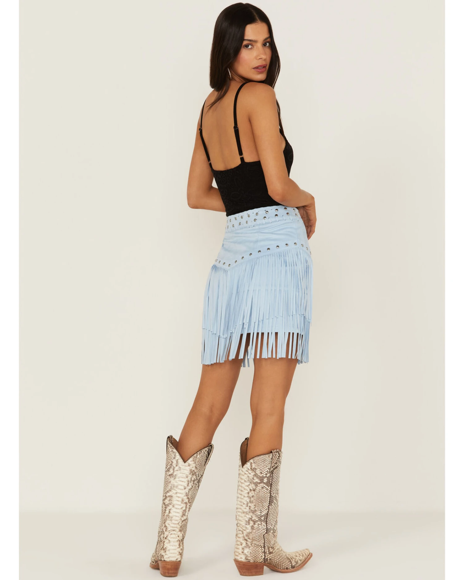 Idyllwind Women's Maxwell Ave Tiered Faux Suede Mini Skirt - Image 3