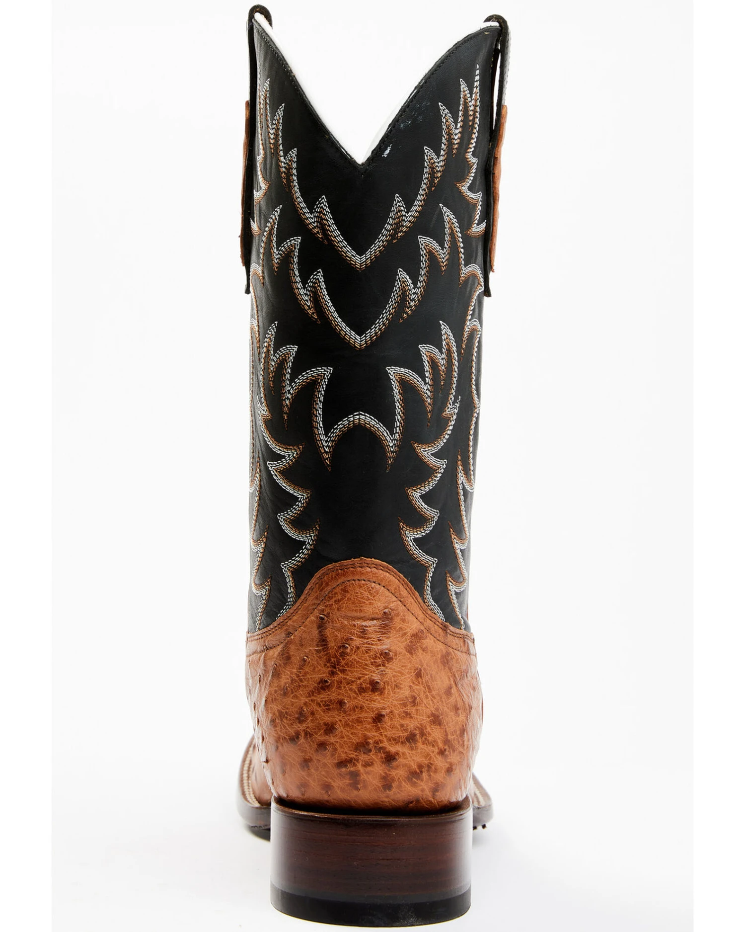 Cody James Men's Full Quill Cognac Ostrich Exotic Western Boots - Broad Square Toe - Image 5
