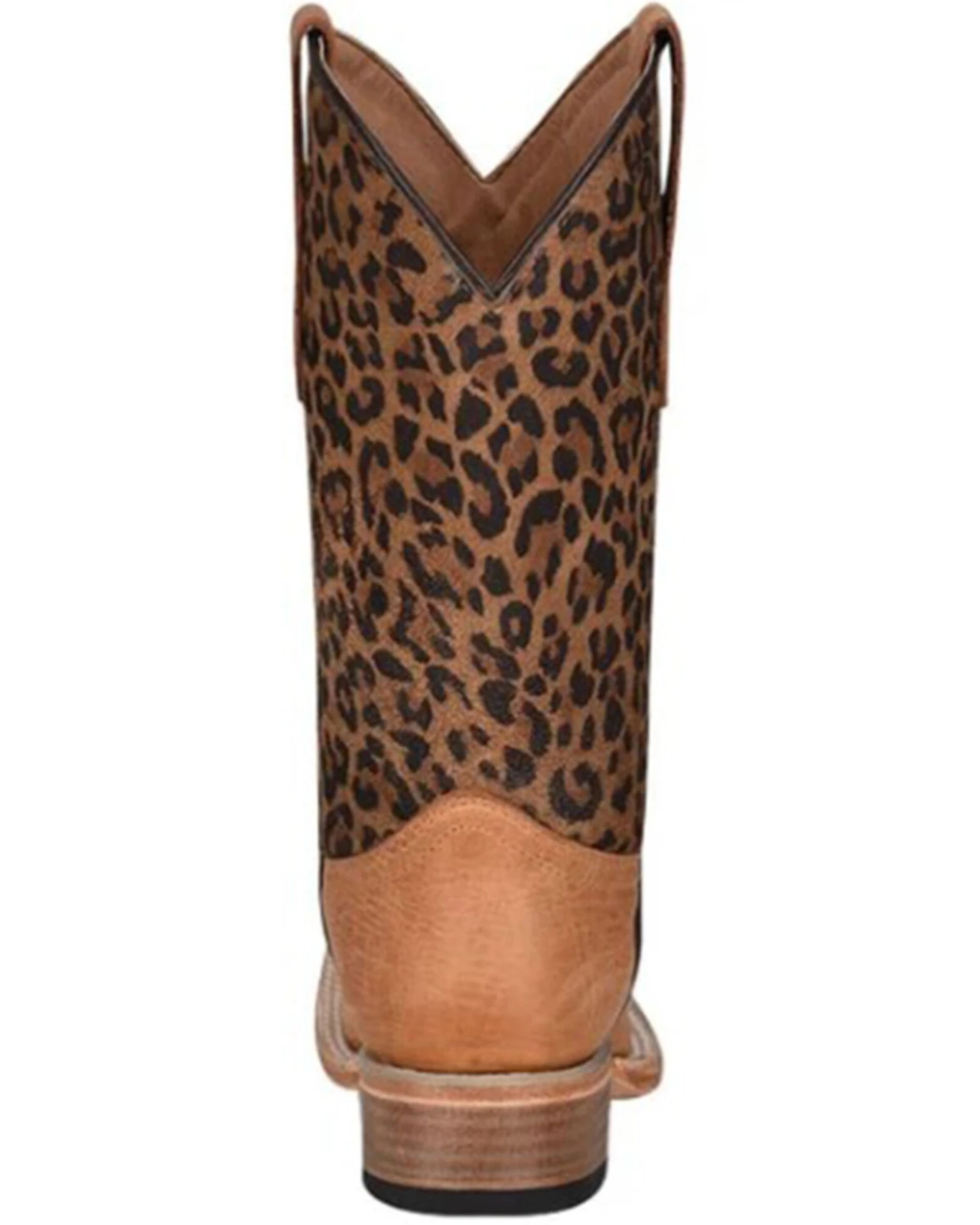 Circle G Girls' Leopard Print Western Boots - Square Toe - Image 4