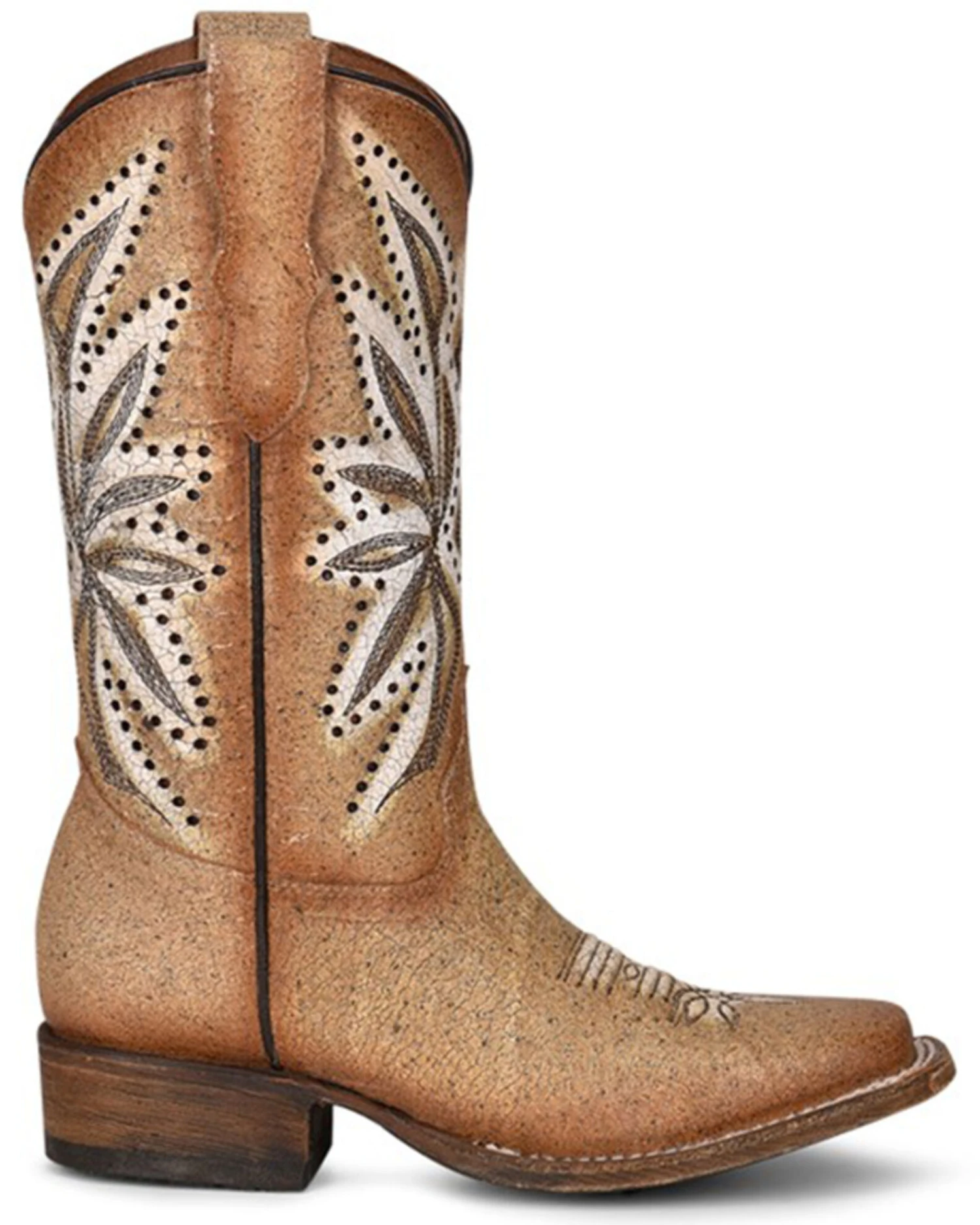 Corral Girls' Straw Embroidery Western Boots - Square Toe - Image 2