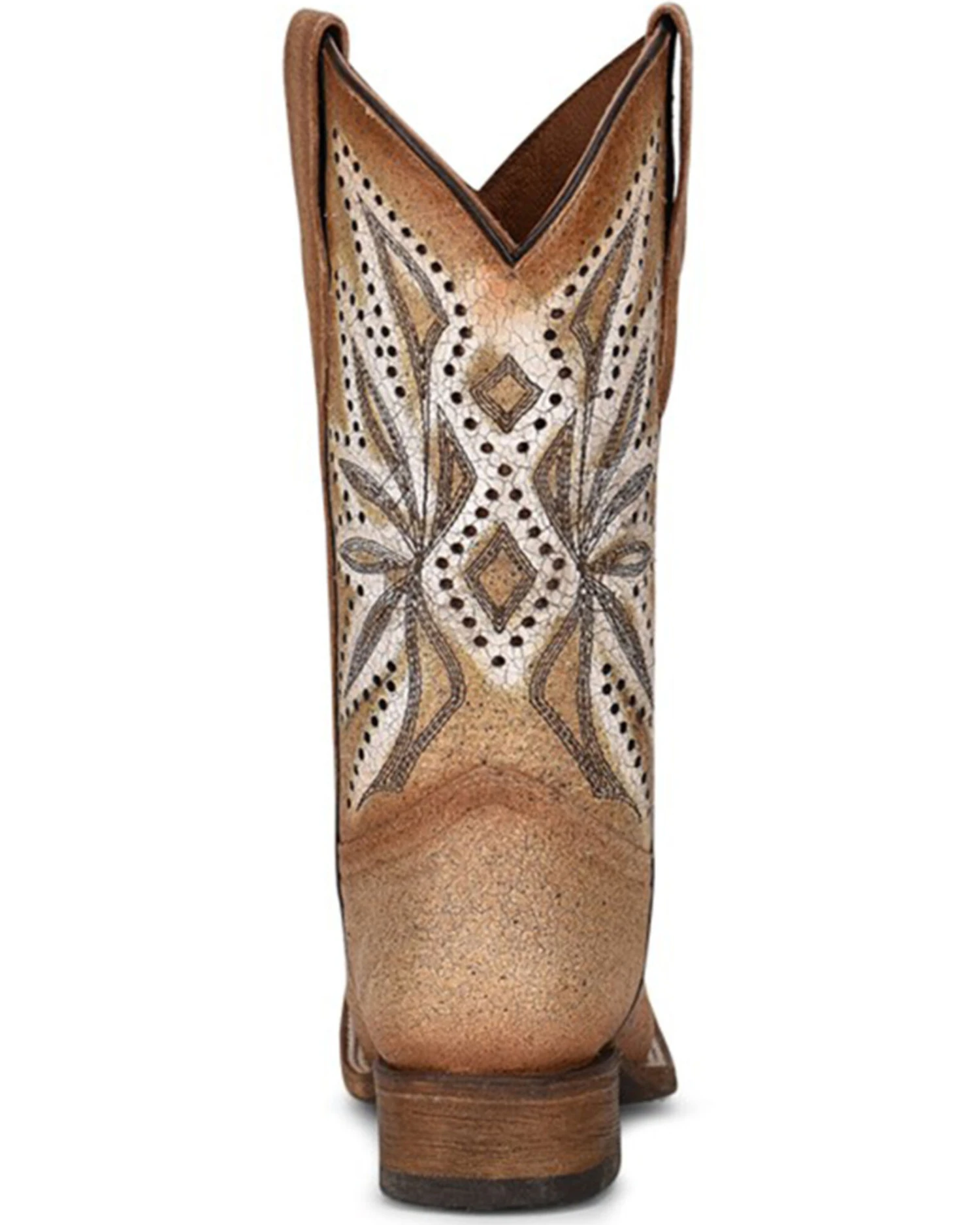 Corral Girls' Straw Embroidery Western Boots - Square Toe - Image 4