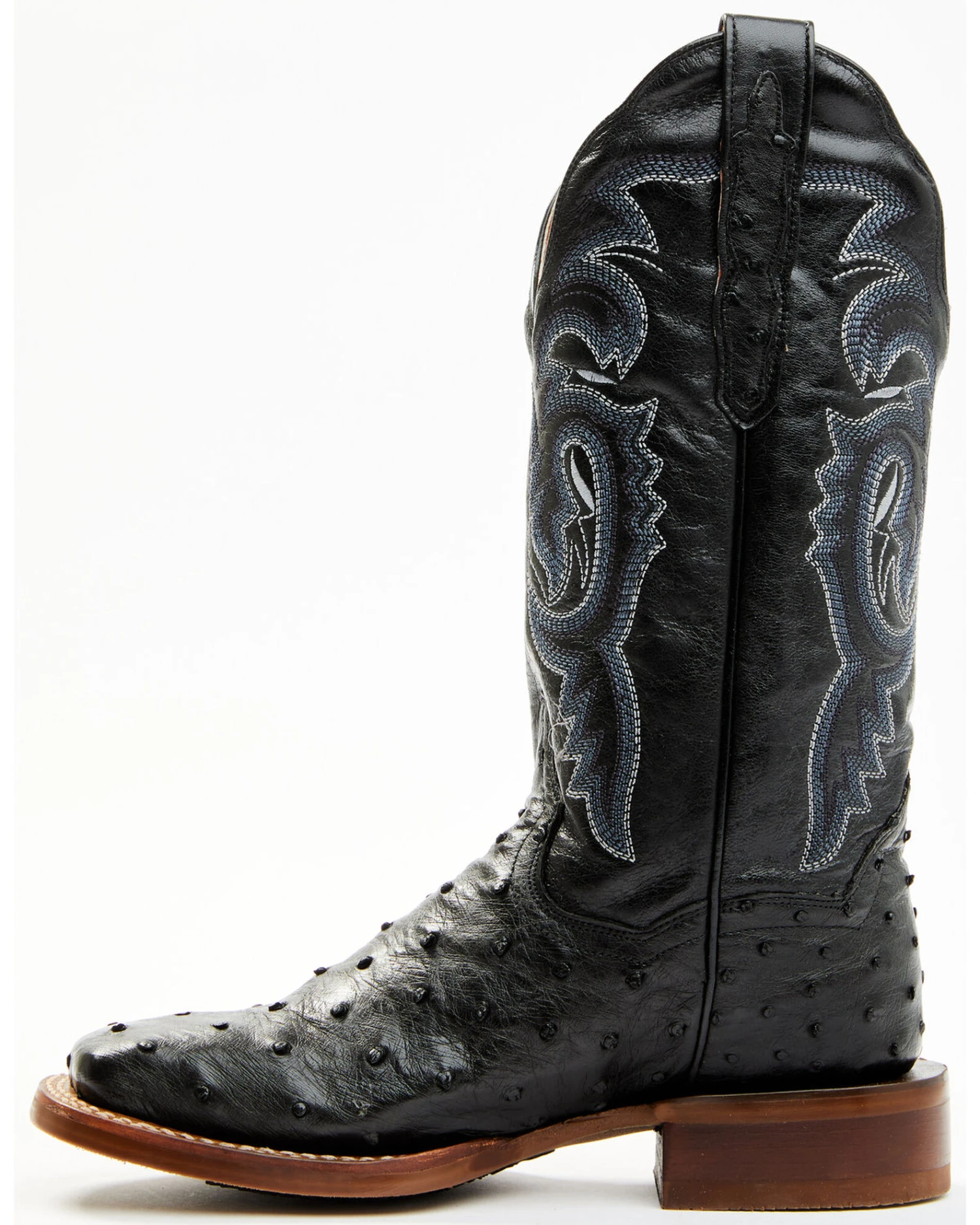 Dan Post Women's Embroidered Ostrich Western Boots - Broad Square Toe - Image 3