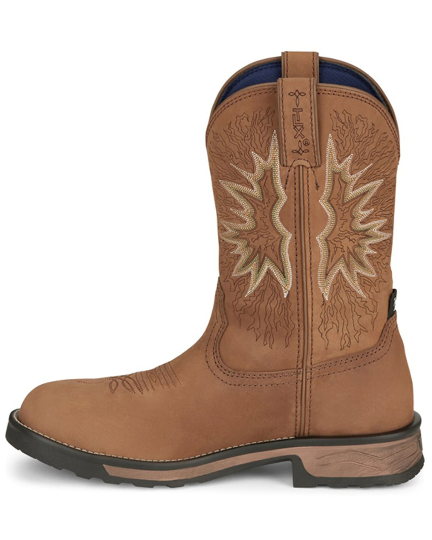 Tony Lama Men's Boom Saddle Cowhide Pull On Western Work Boots - Composite Toe - Image 3