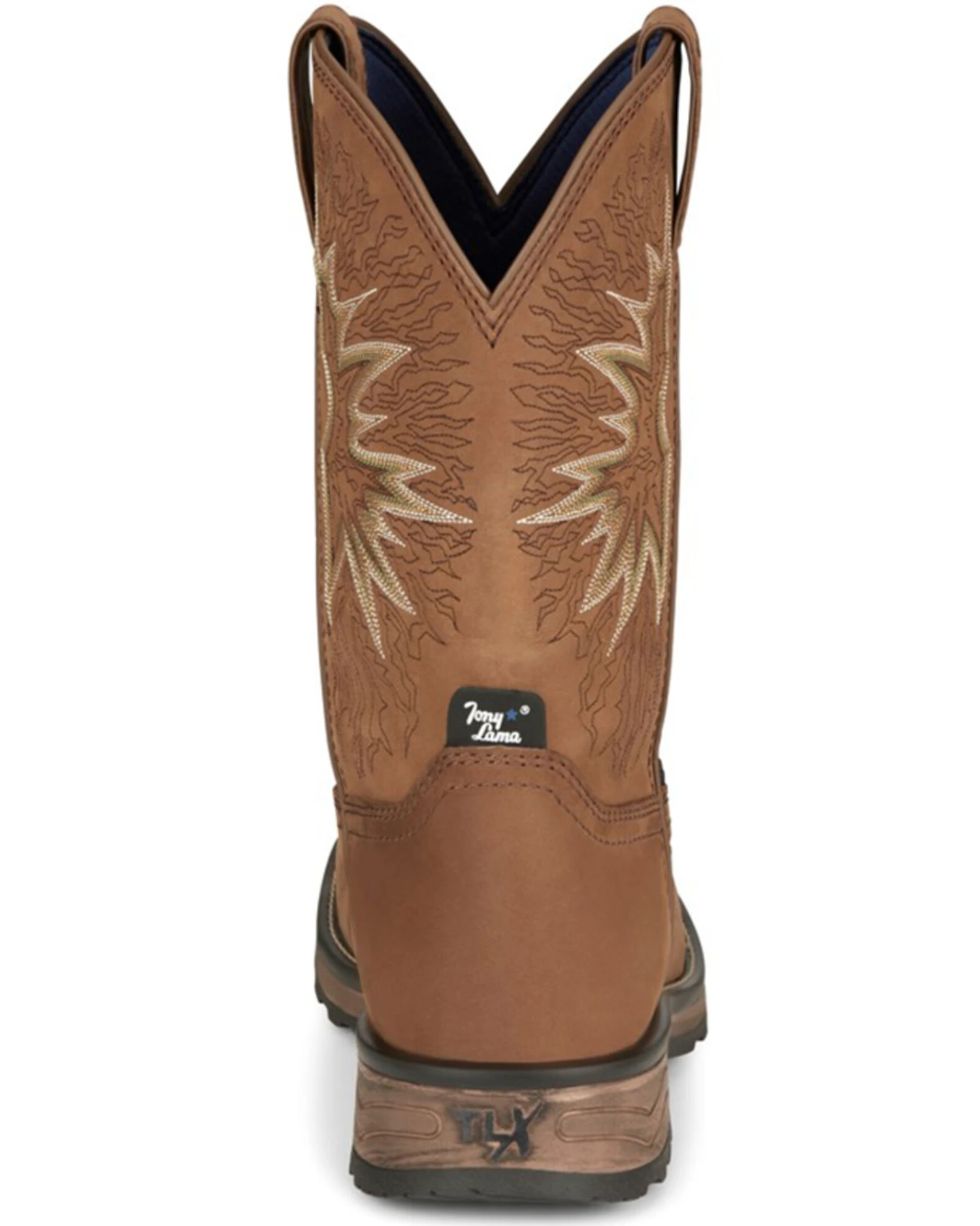 Tony Lama Men's Boom Saddle Cowhide Pull On Western Work Boots - Composite Toe - Image 5