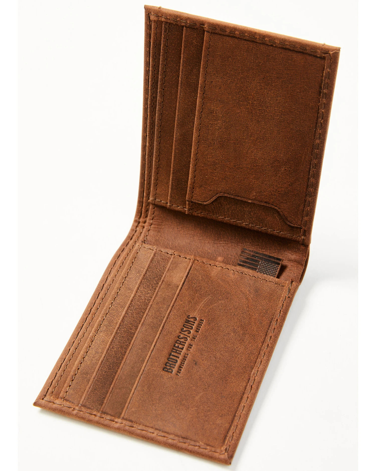 Brothers & Sons Men's Leather Bifold Wallet - Image 2