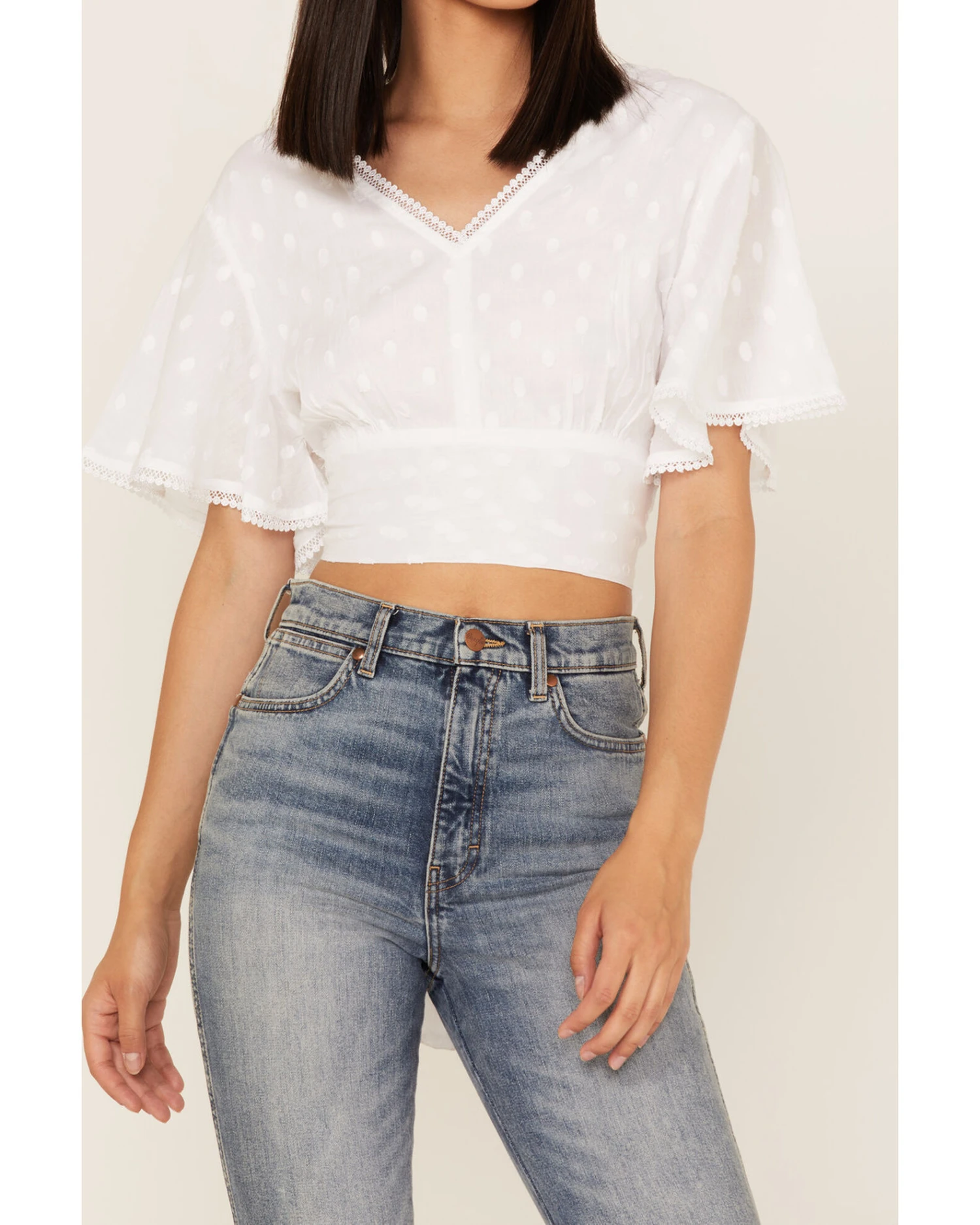 Talisman Women's Venus Swiss Dot Crop Top - Image 3