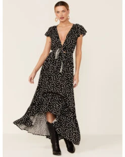 Beyond The Radar Women's Polka Dot Picnic Midi DressĀ