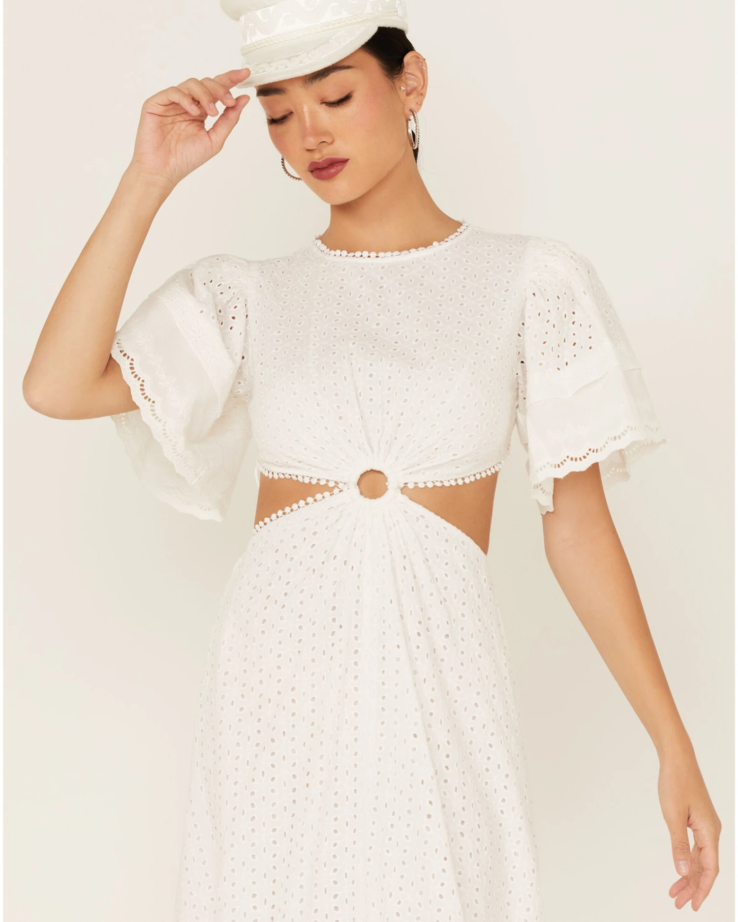 Maia Bergman Women's Ori Crochet Eyelet Open Back Maxi DressĀ - Image 3