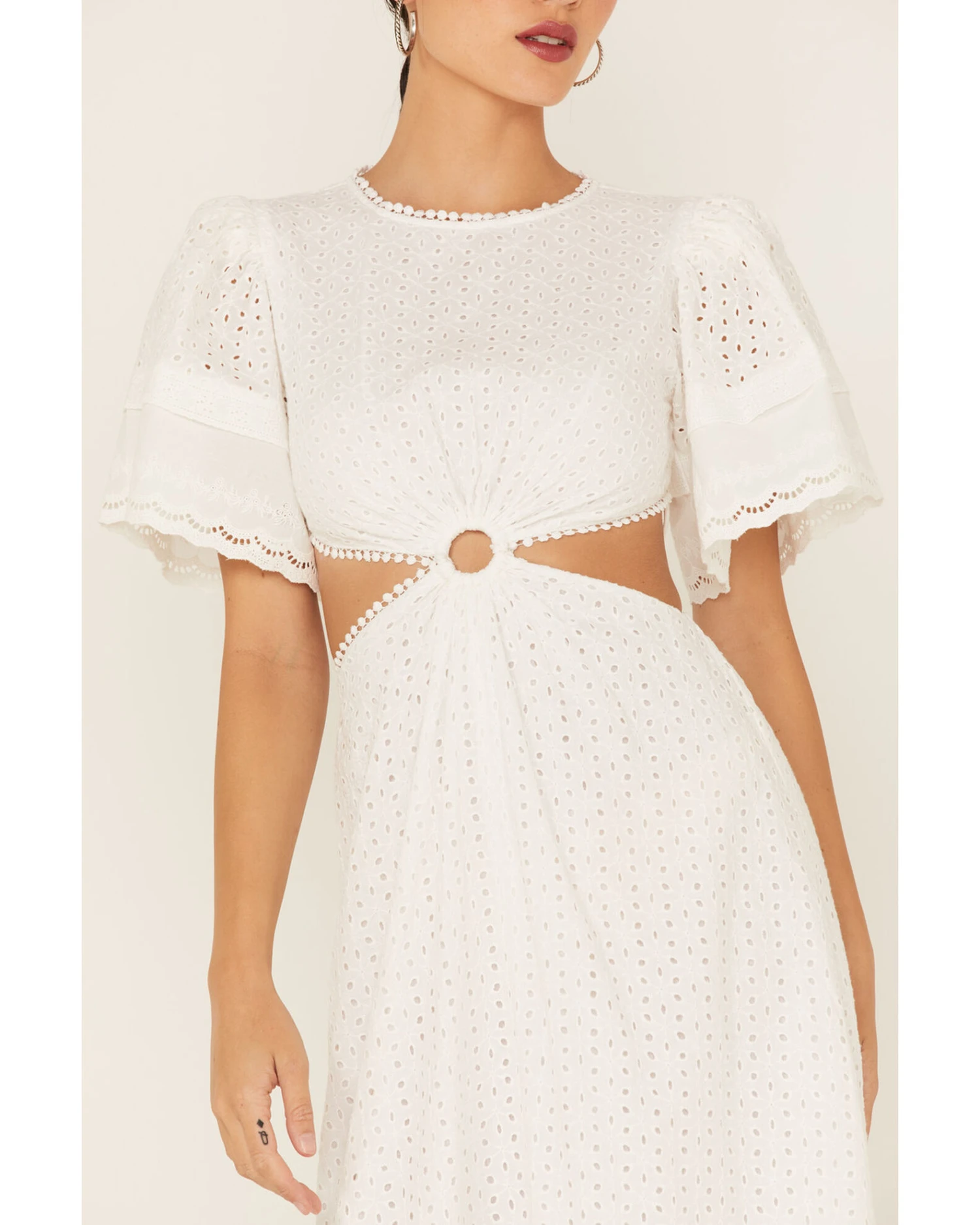 Maia Bergman Women's Ori Crochet Eyelet Open Back Maxi DressĀ - Image 4