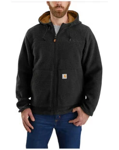 Carhartt Men's Rain Defender Relaxed Fit Fleece Hooded Reversible Jacket