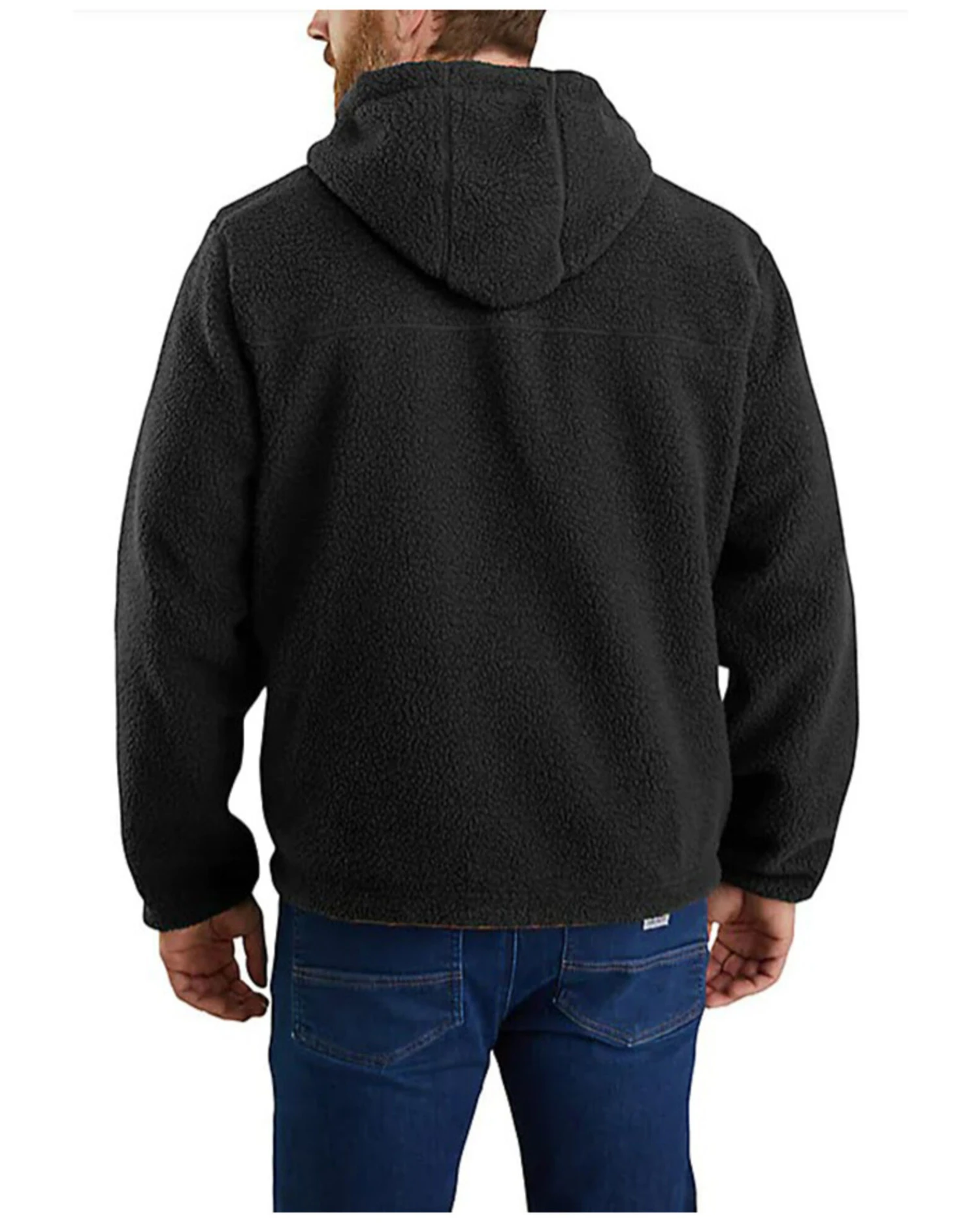 Carhartt Men's Rain Defender Relaxed Fit Fleece Hooded Reversible Jacket - Image 3