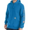 Carhartt Men's Loose Fit Midweight Logo Sleeve Graphic Hooded Sweatshirt
