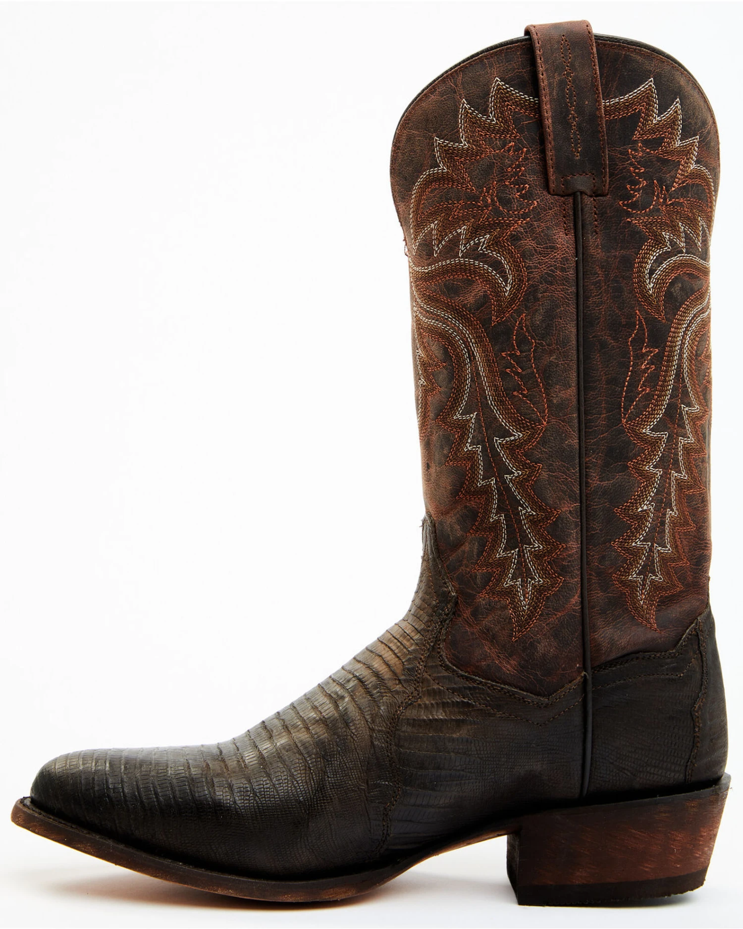 Dan Post Men's Exotic Teju Lizard Leather Tall Western Boots - Round Toe - Image 3