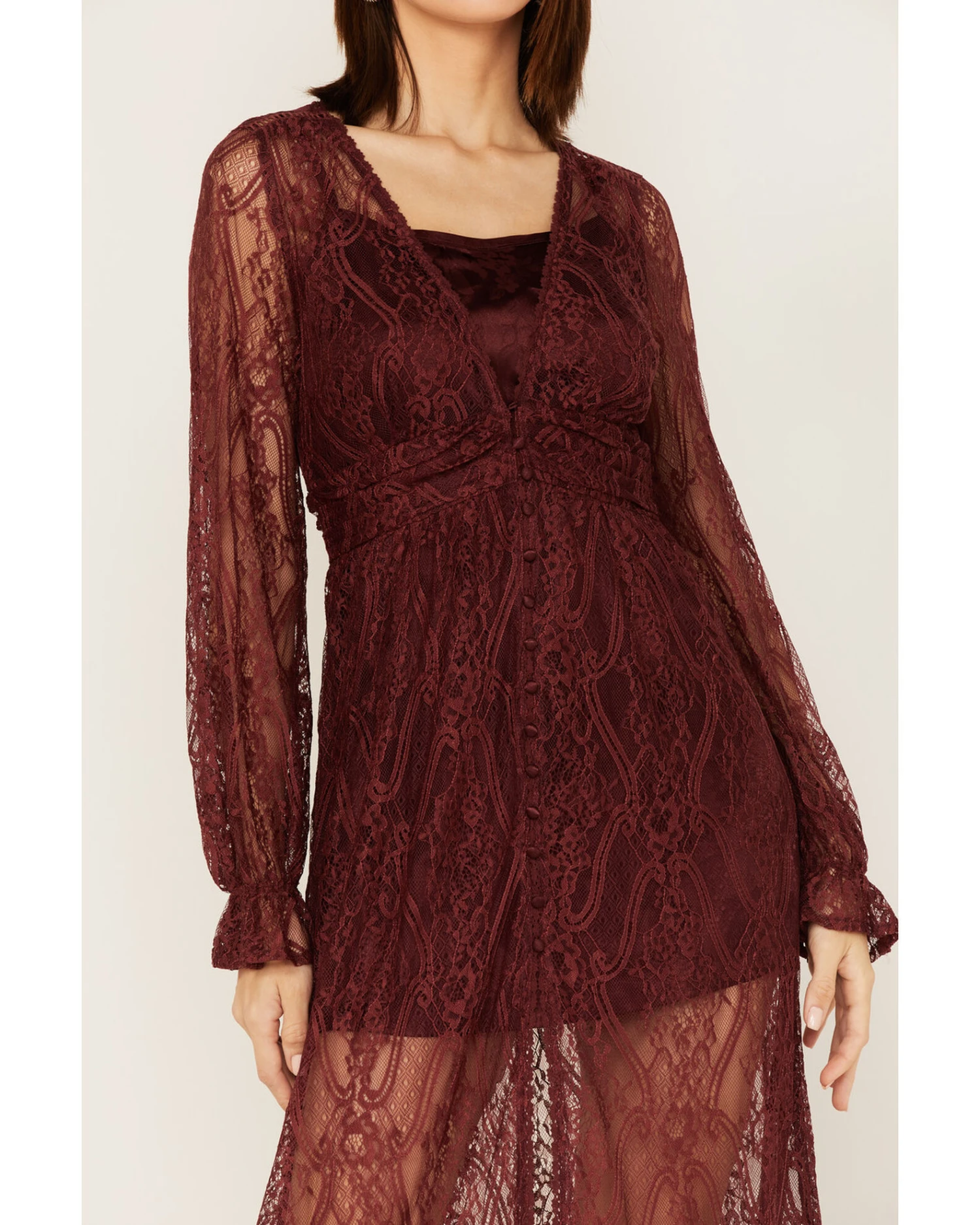 Shyanne Women's Floral Lace Duster Dress - Image 3