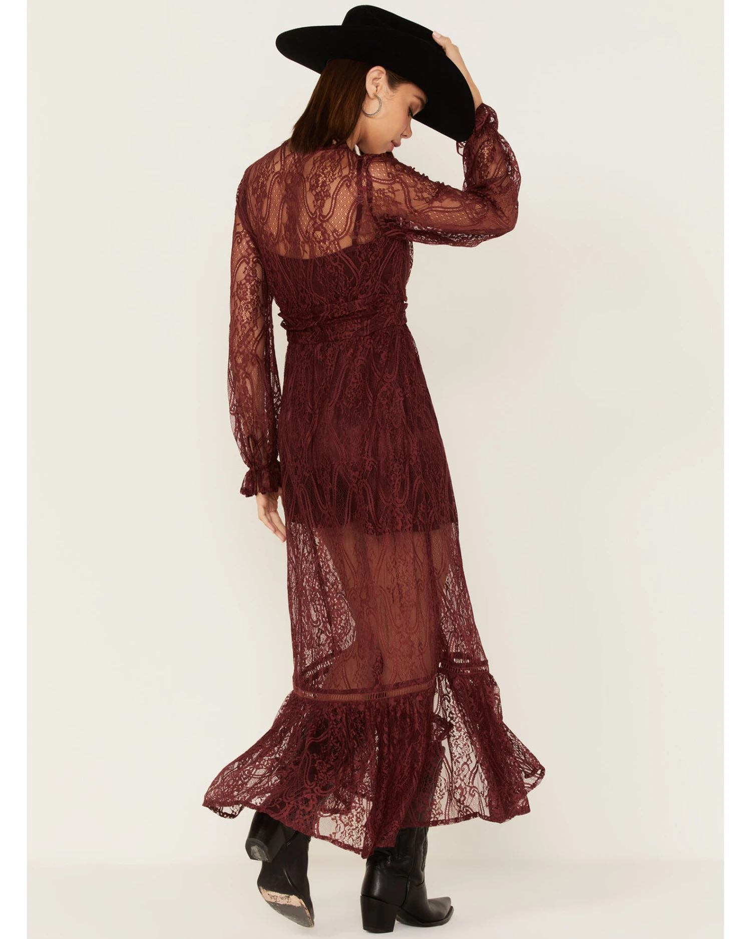 Shyanne Women's Floral Lace Duster Dress - Image 4