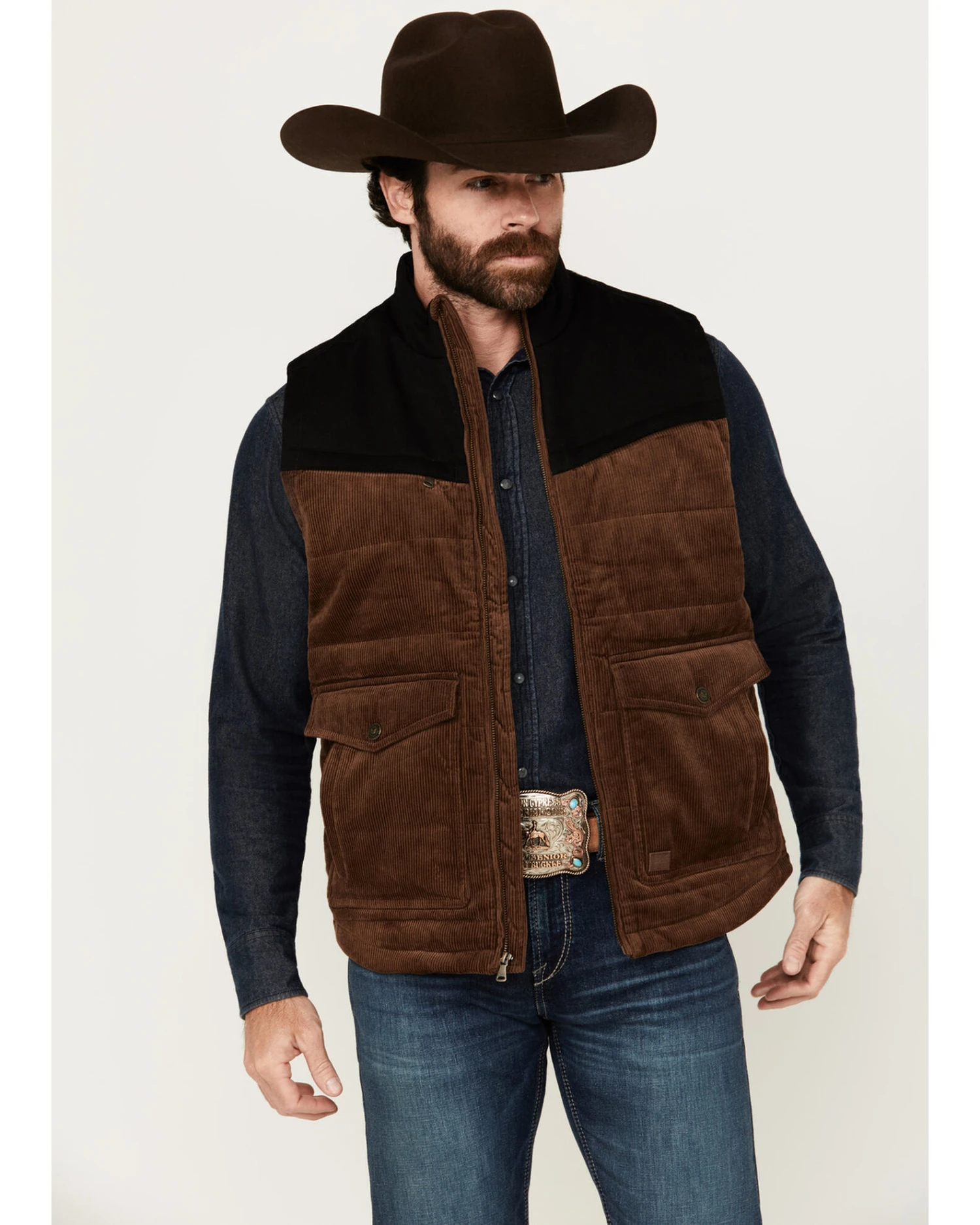 Cody James Men's Waren Corduroy Puffer Vest