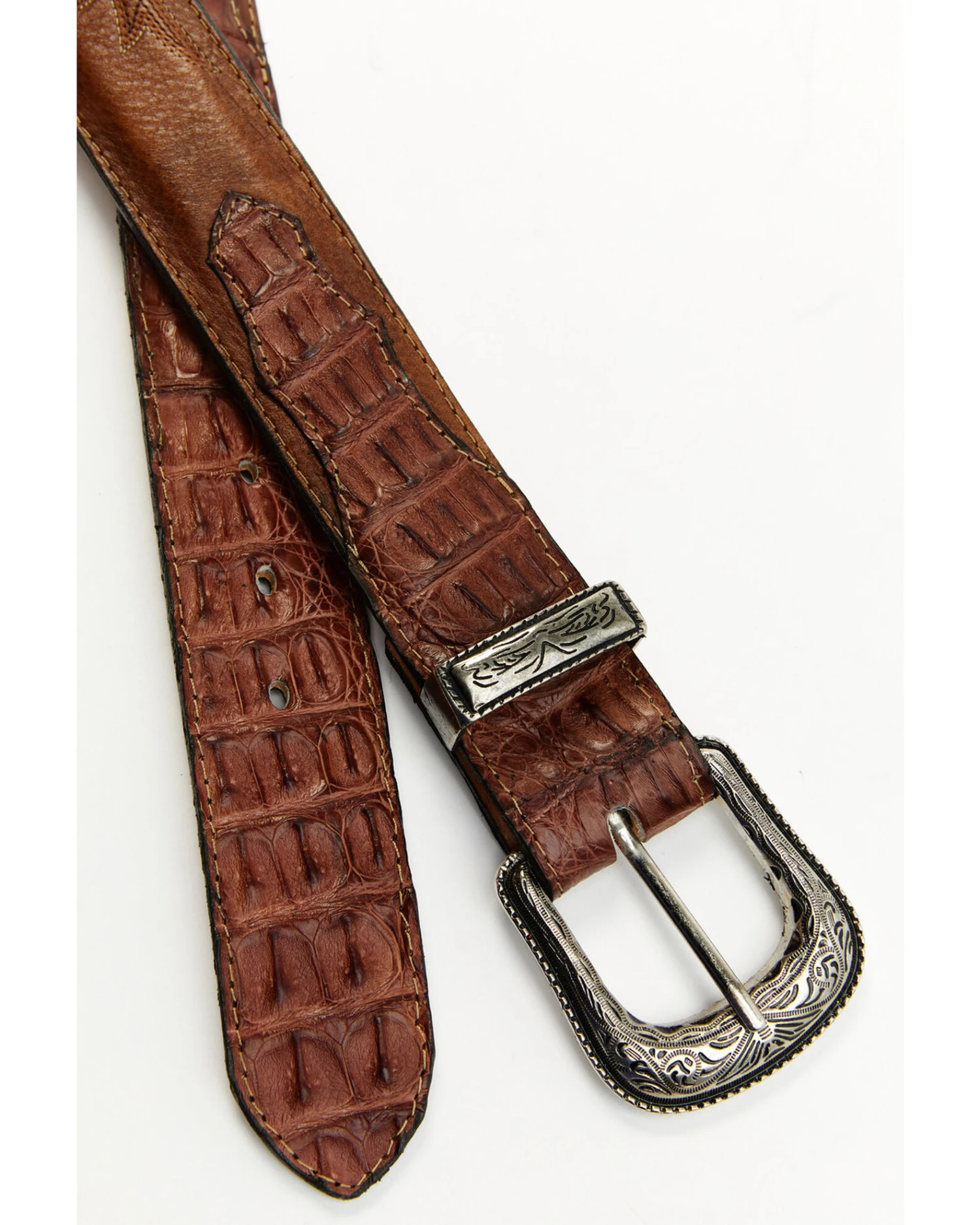 Cody James Men's Cypress Two Tone Embroidered Caiman Western Belt - Image 2