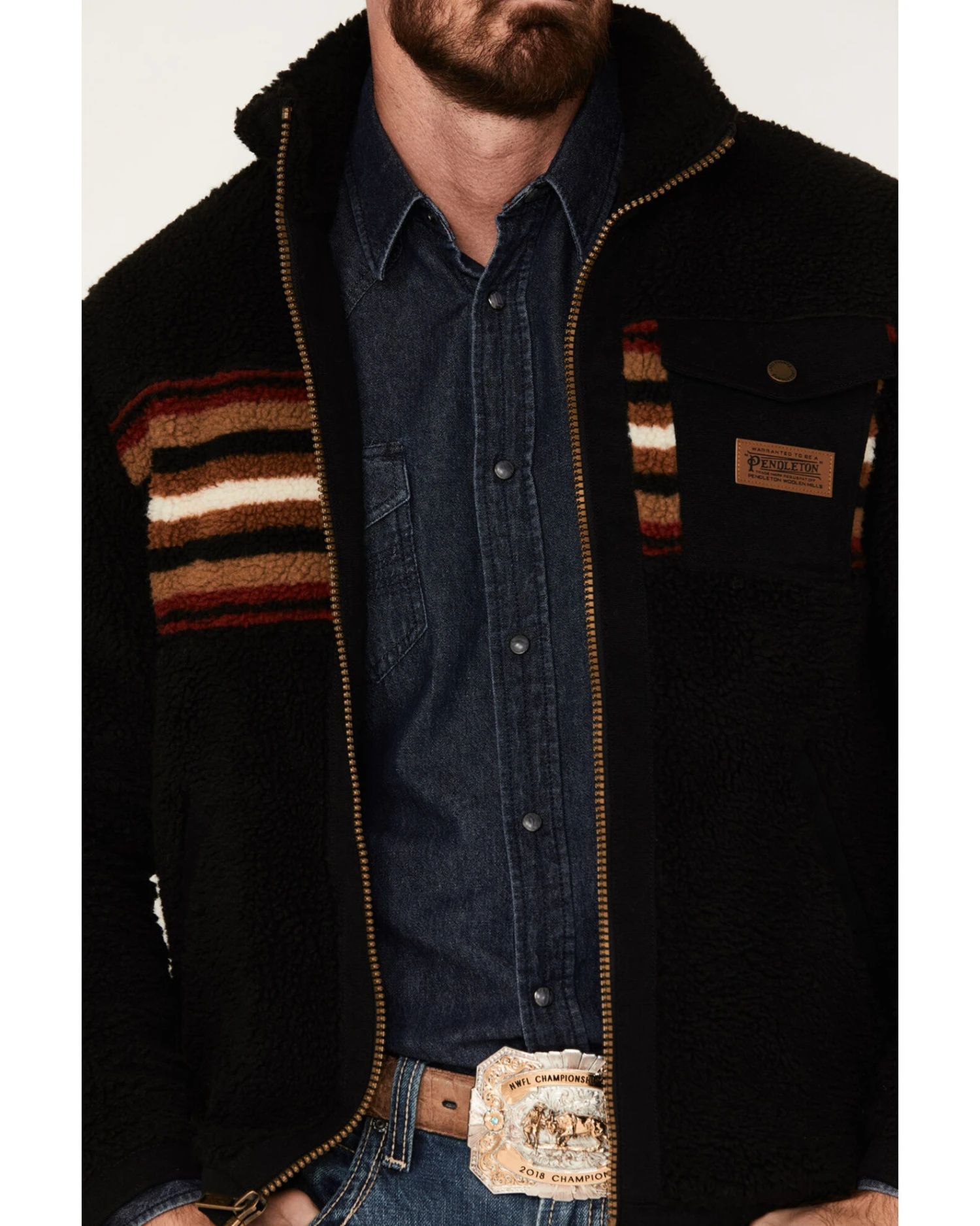 Pendleton Men's Lone Fir FleeceĀ Jacket - Image 3