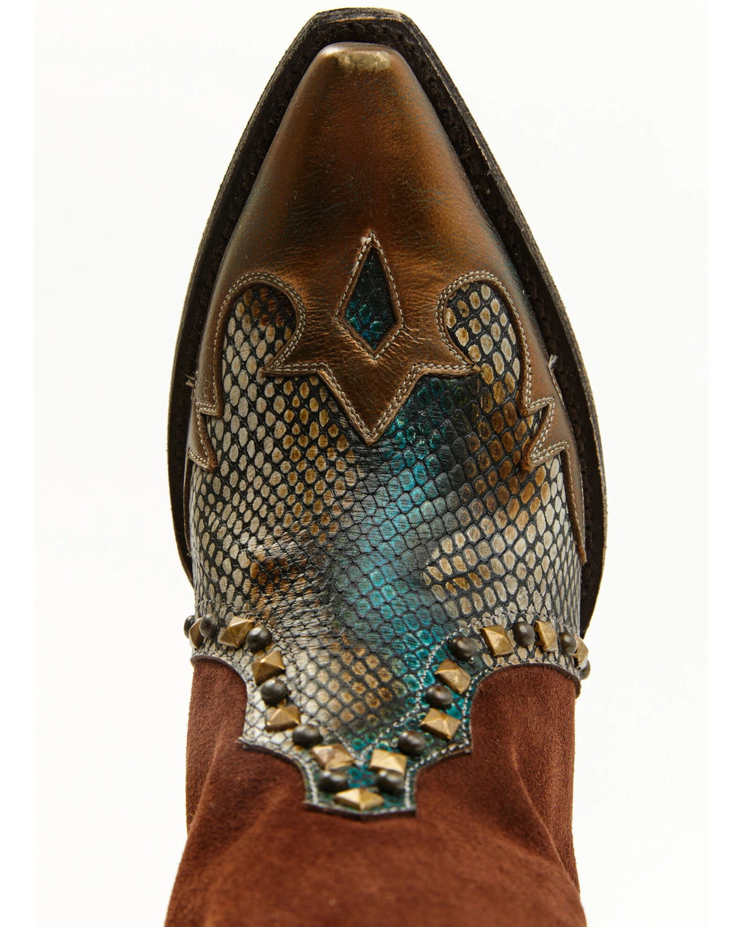 Idyllwind Women's Leap Snake Suede Leather Western Boots - Snip Toe - Image 6