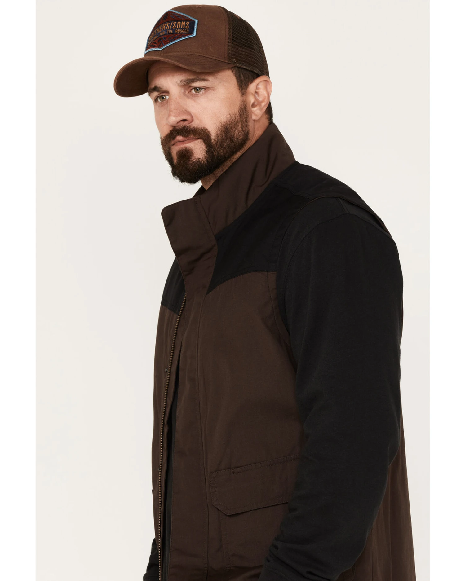 Brothers & Sons Men's Waxed Canvas Field Vest - Image 2