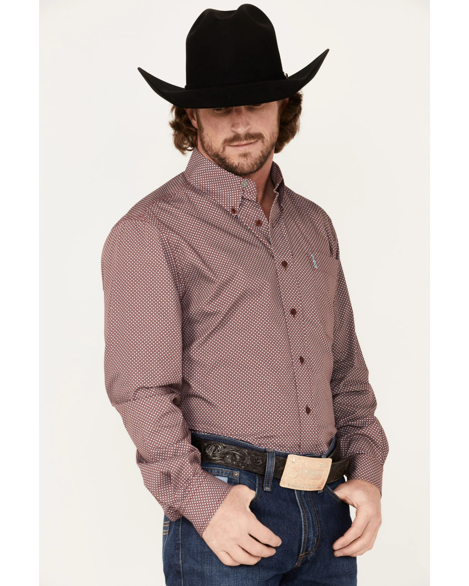 Cinch Men's Modern Fit Geo Print Button-Down Western Shirt - Image 2