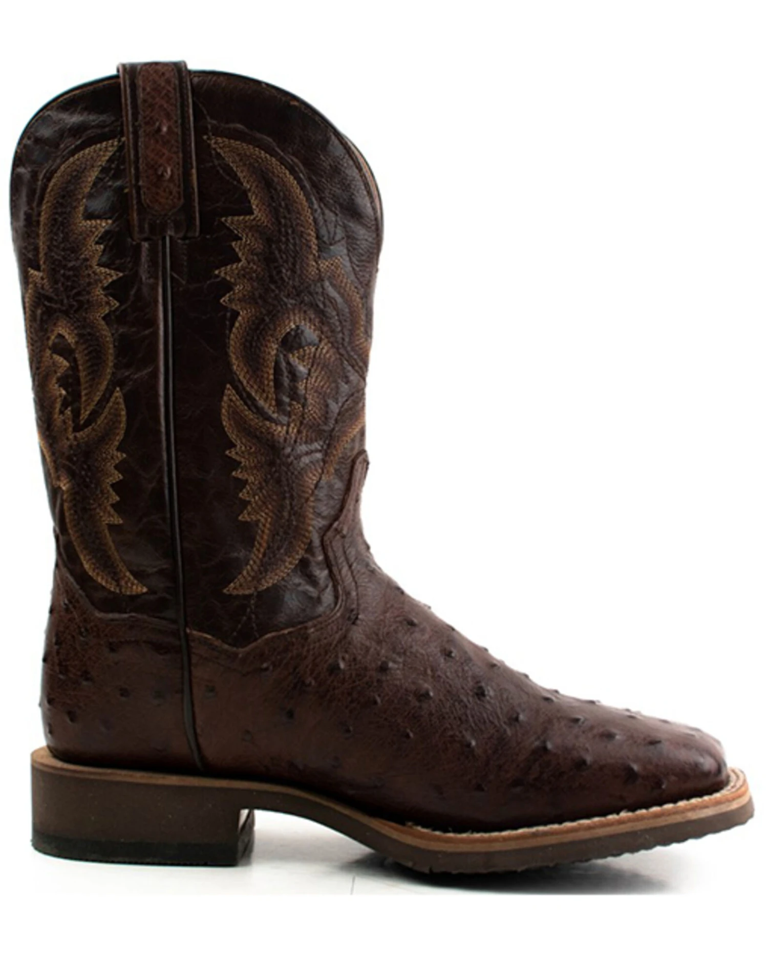 Dan Post Men's Alamosa Hand Ostrich Quill Western Boots - Broad Square Toe - Image 2