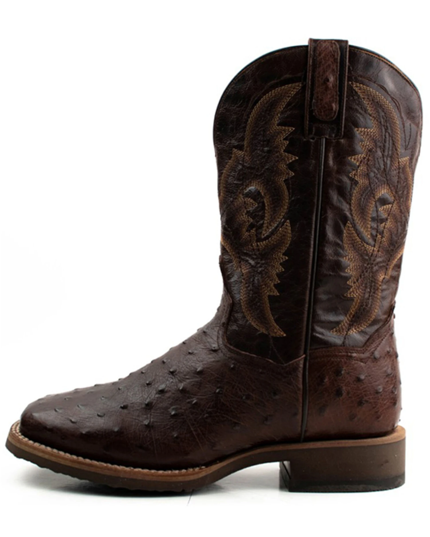 Dan Post Men's Alamosa Hand Ostrich Quill Western Boots - Broad Square Toe - Image 3