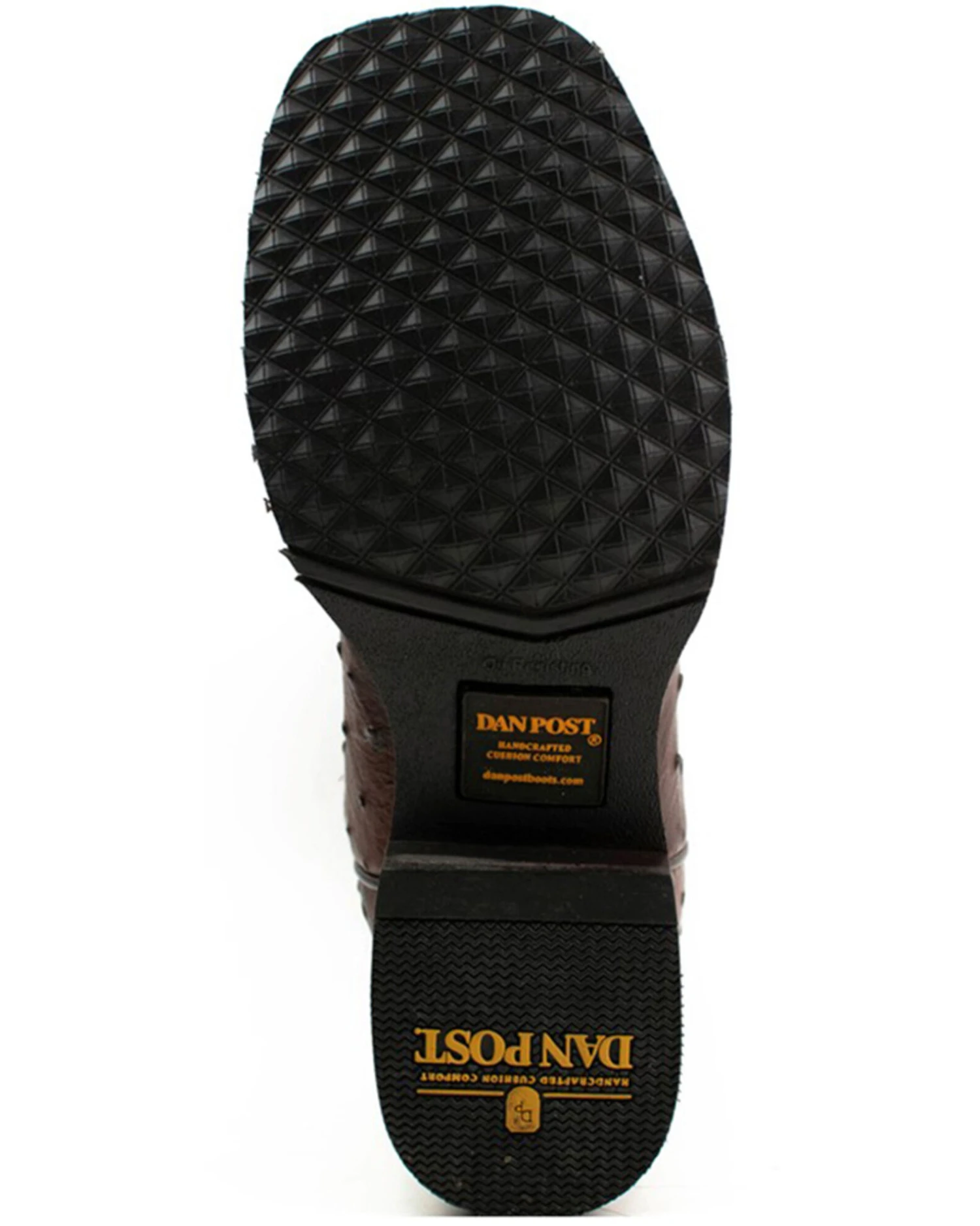 Dan Post Men's Alamosa Hand Ostrich Quill Western Boots - Broad Square Toe - Image 7