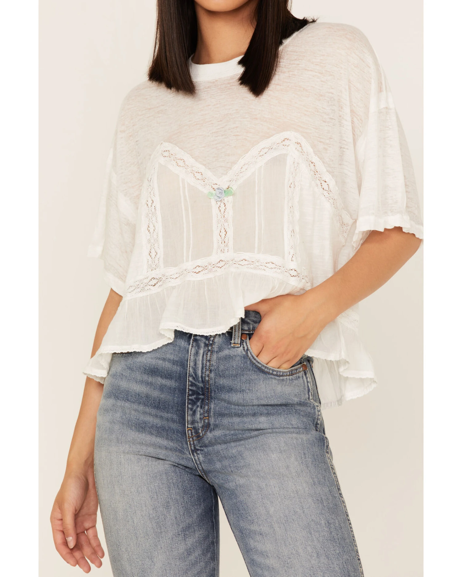 Free People Women's Fall In Love Tee - Image 3