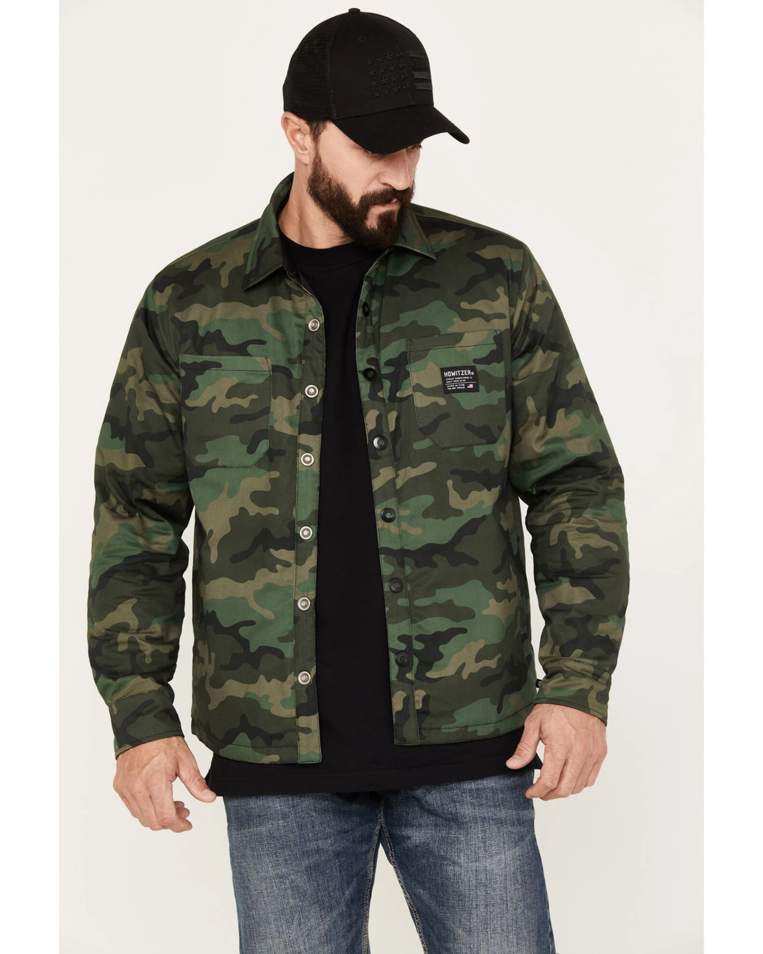 Howitzer Men's Camo Defeated ReversibleĀ Jacket