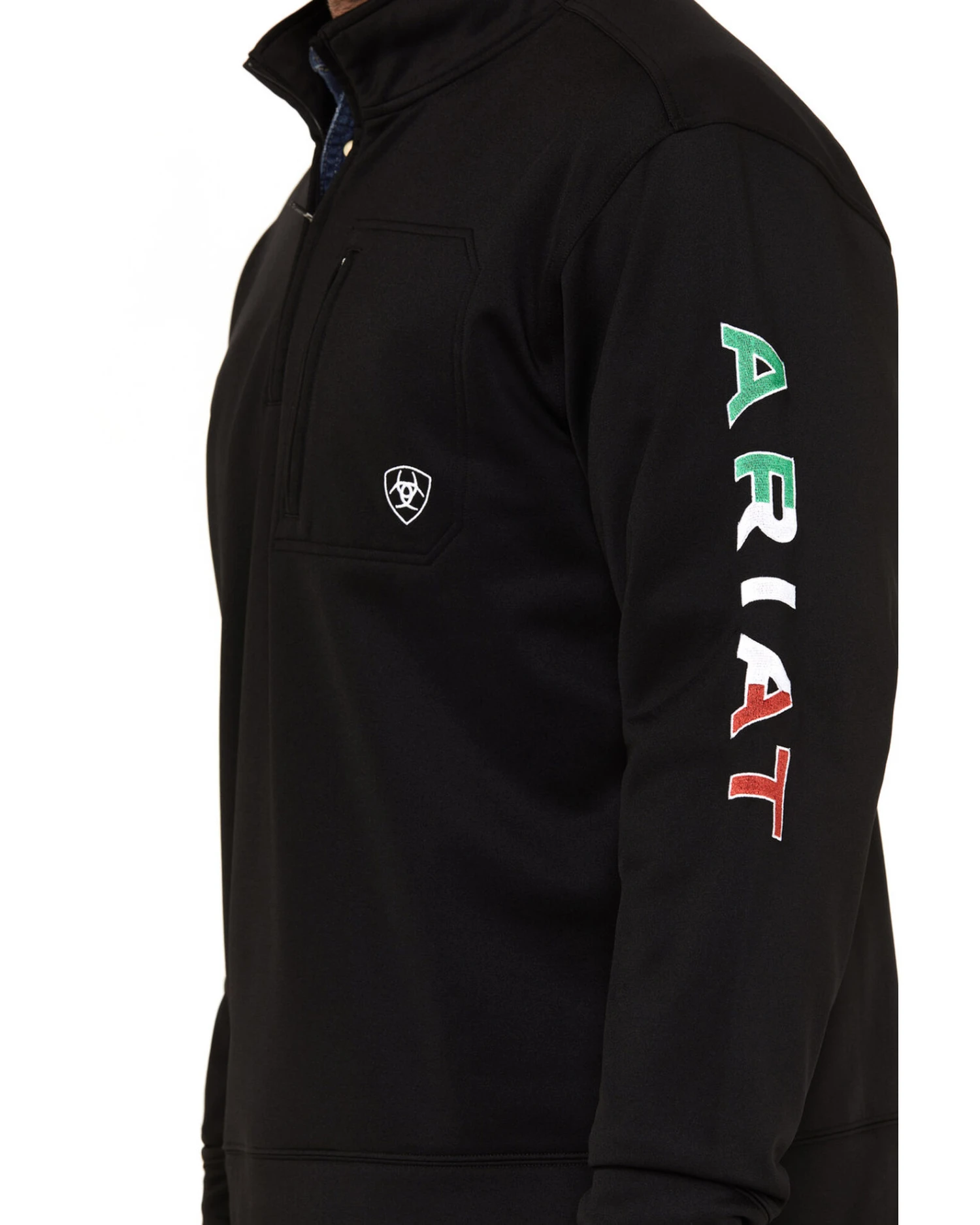Ariat Men's Team Logo 1/4 Zip Pullover Sweatshirt - Image 3