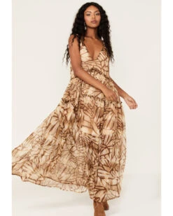 Free People Women's Julianna Abstract Print Maxi Dress