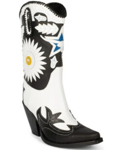 Jeffrey Campbell Women's Texarkana Longhorn Star Inlay Western Boots - Snip Toe 