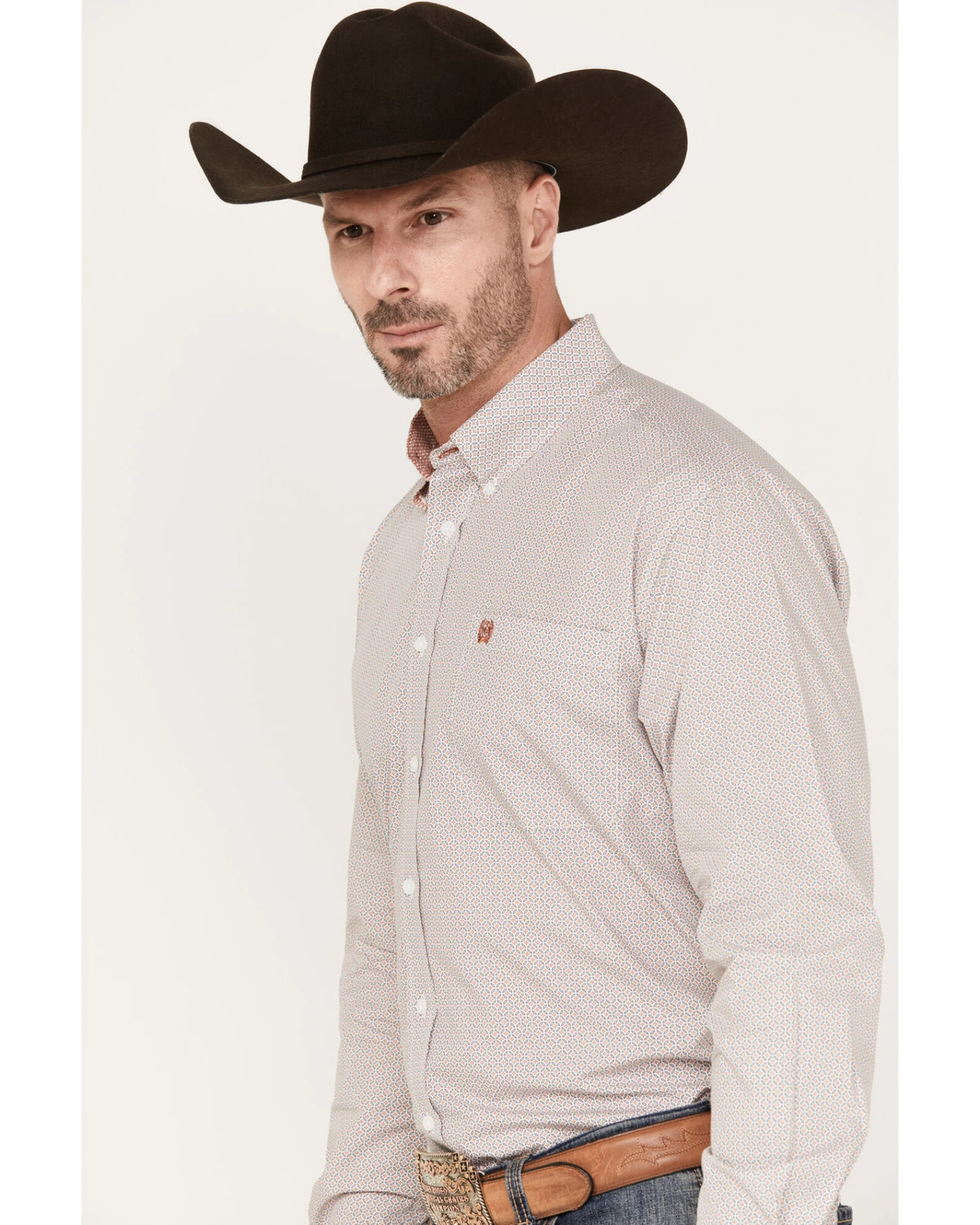 Cinch Men's Geo Print Button-Down Long Sleeve Western Shirt - Image 2