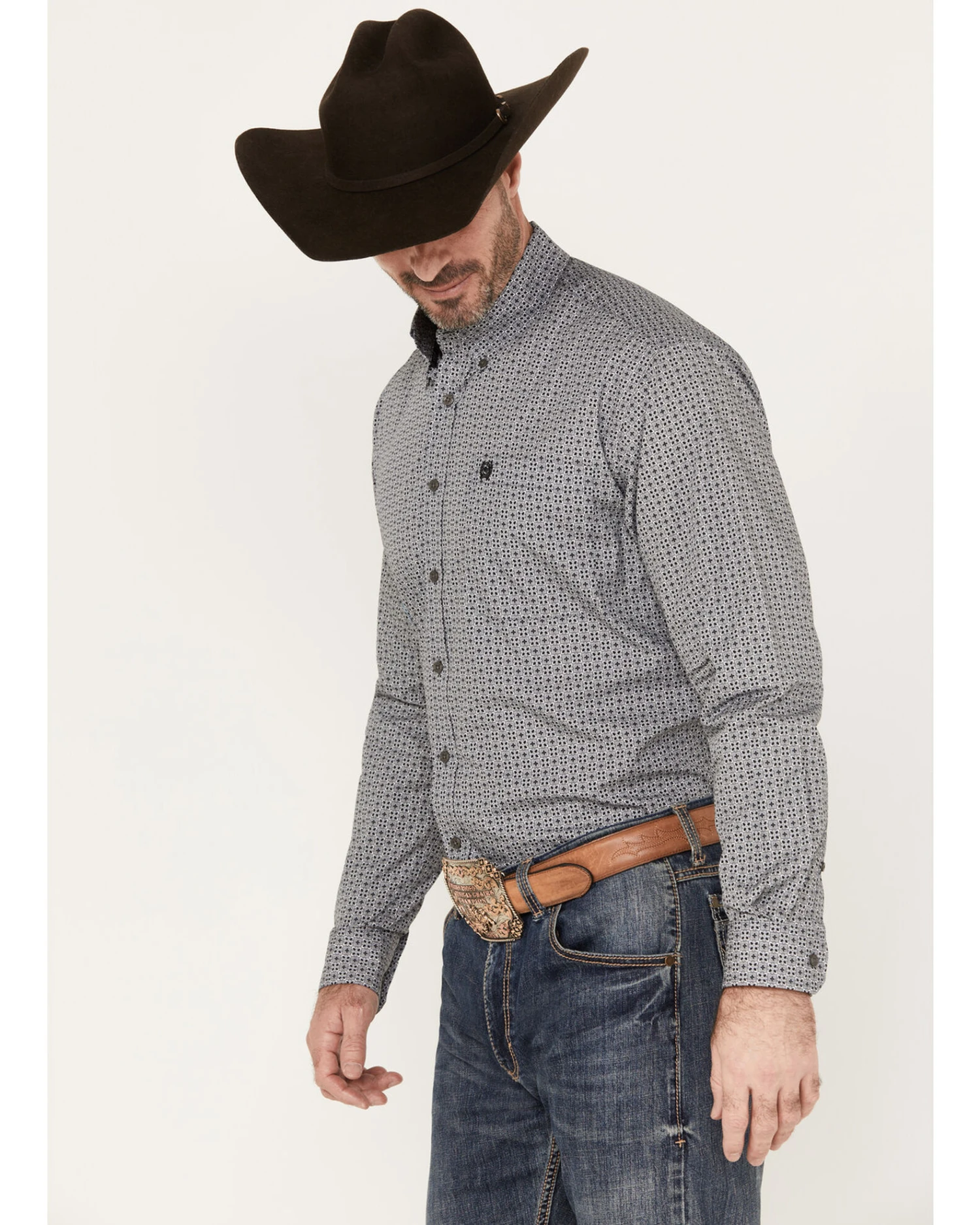 Cinch Men's Geo Print Button Down Long Sleeve Western Shirt - Big &Â Tall - Image 2