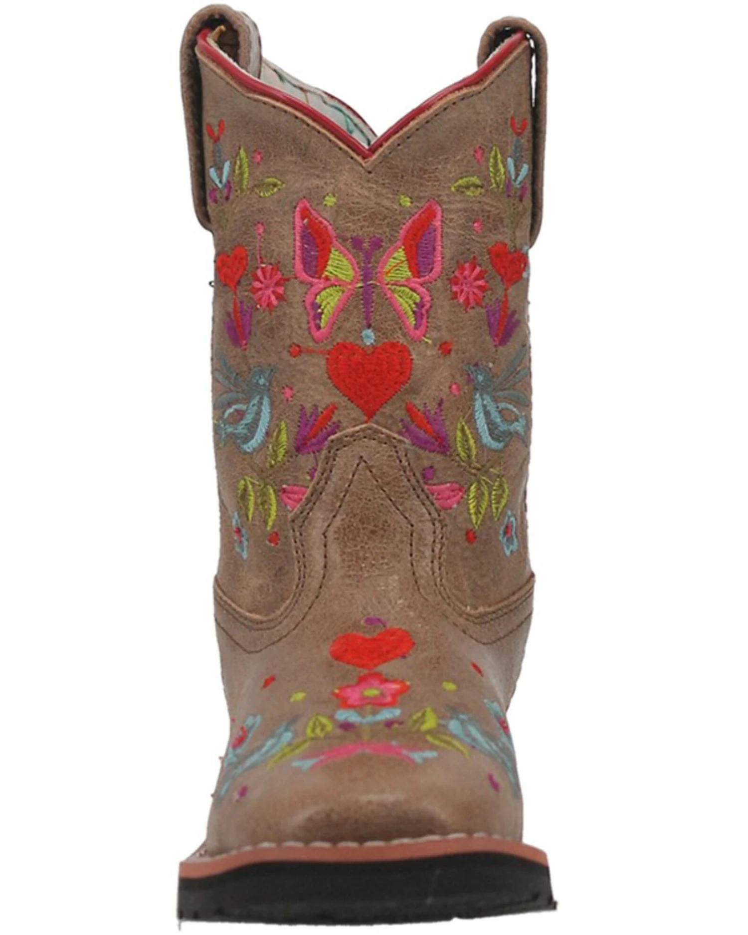 Dan Post Girls' Embroidered Western Boots - Broad Square Toe - Image 4
