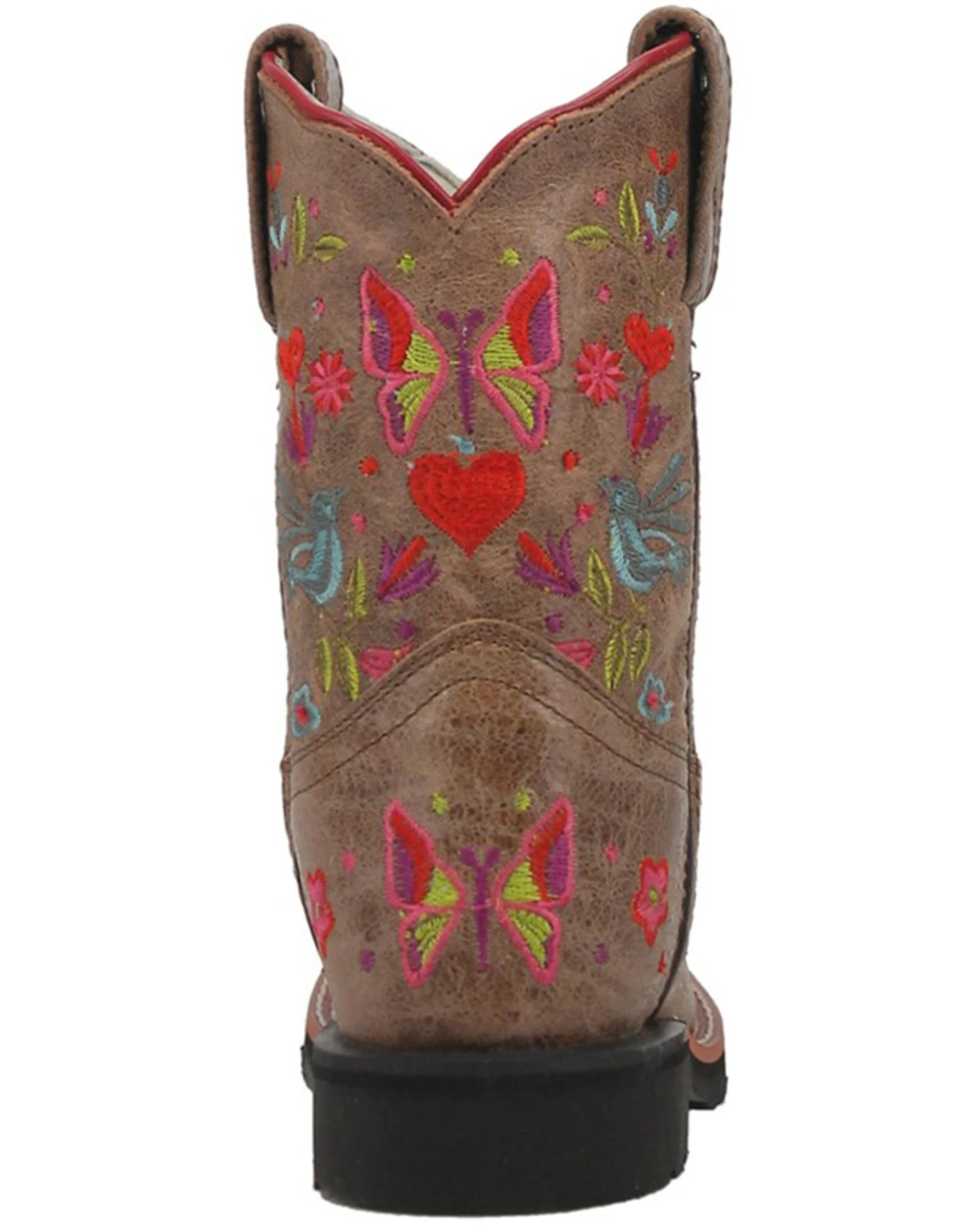 Dan Post Girls' Embroidered Western Boots - Broad Square Toe - Image 5