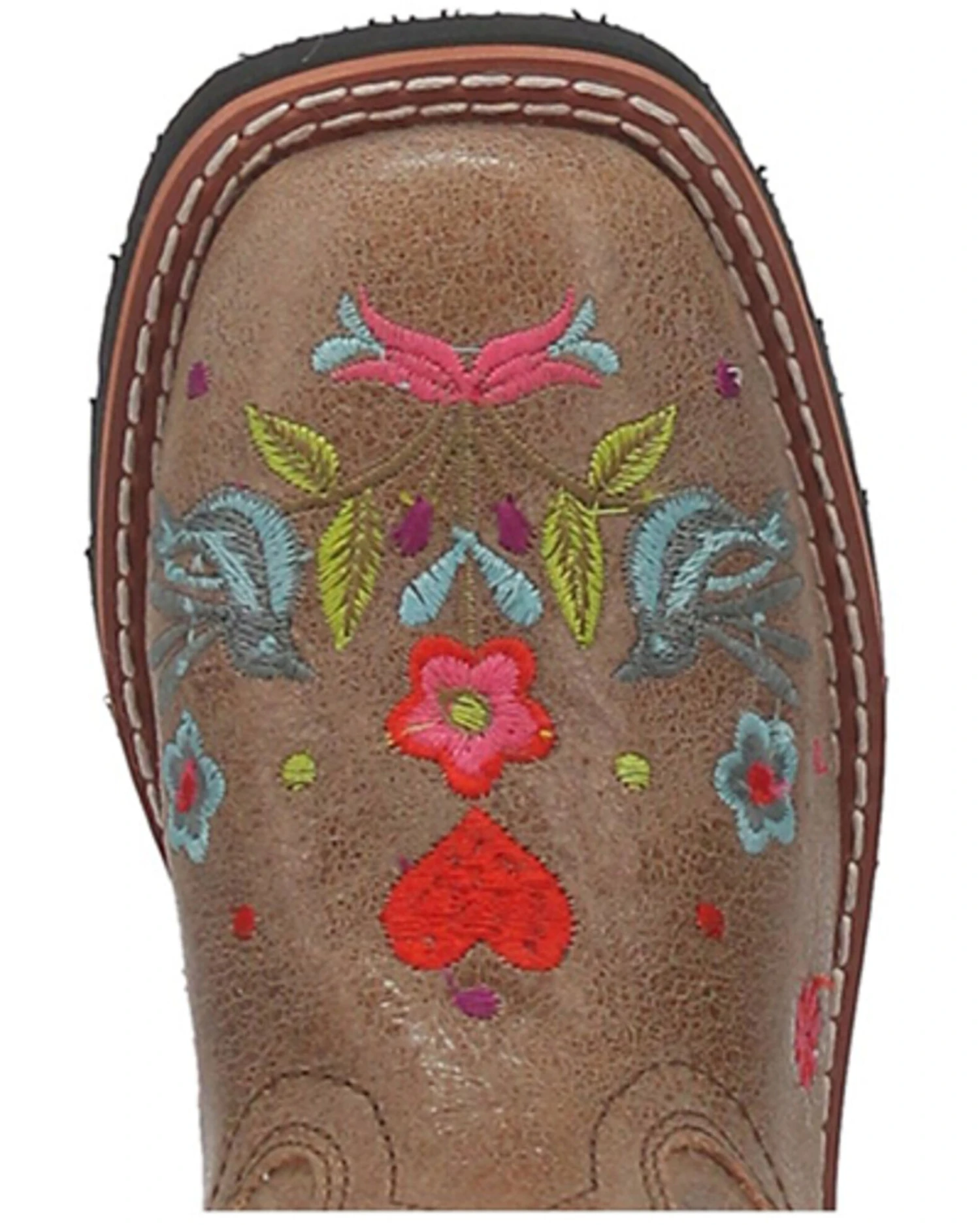 Dan Post Girls' Embroidered Western Boots - Broad Square Toe - Image 6