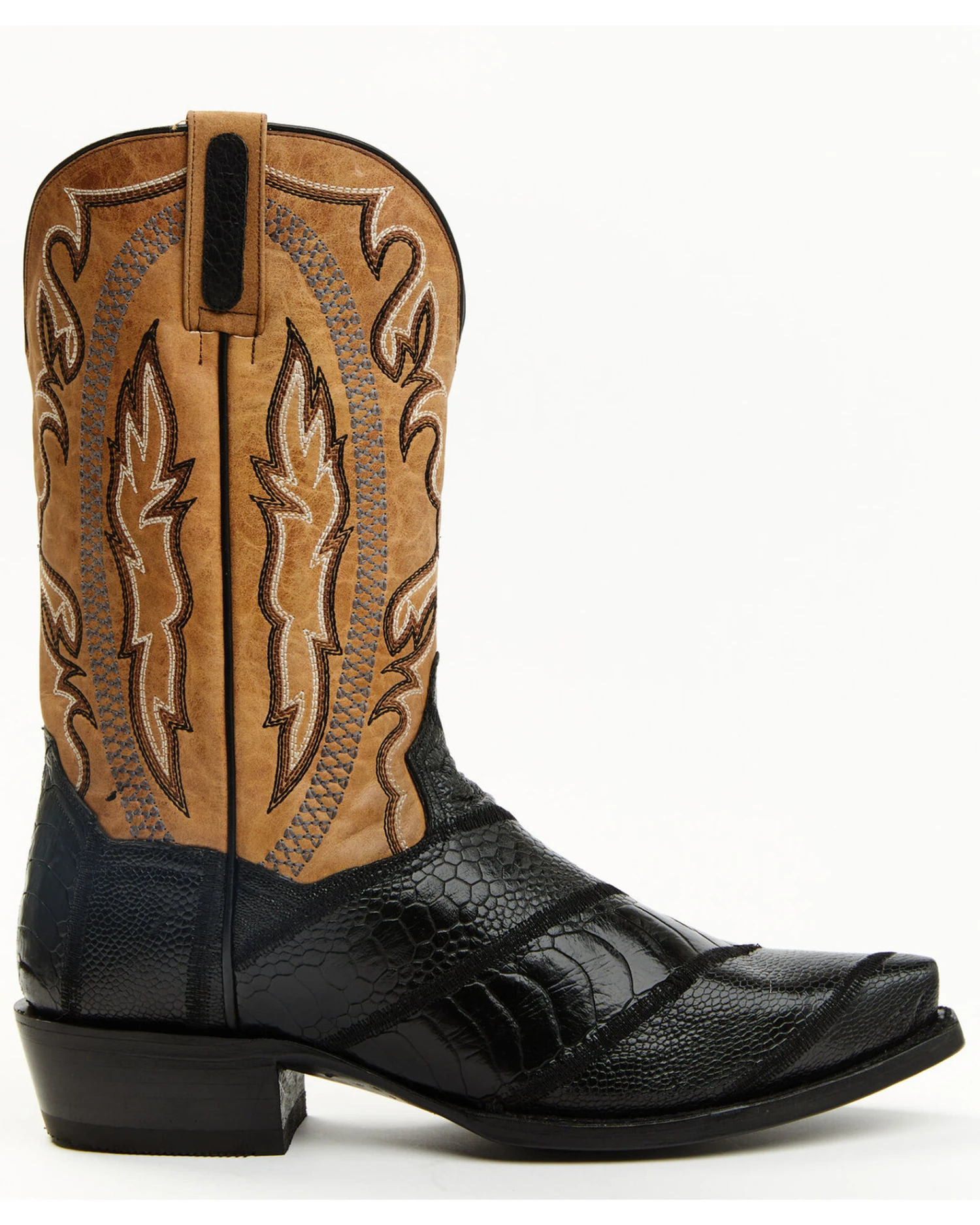 Dan Post Men's Ostrich Leg Exotic Western Boot - Snip Toe - Image 2
