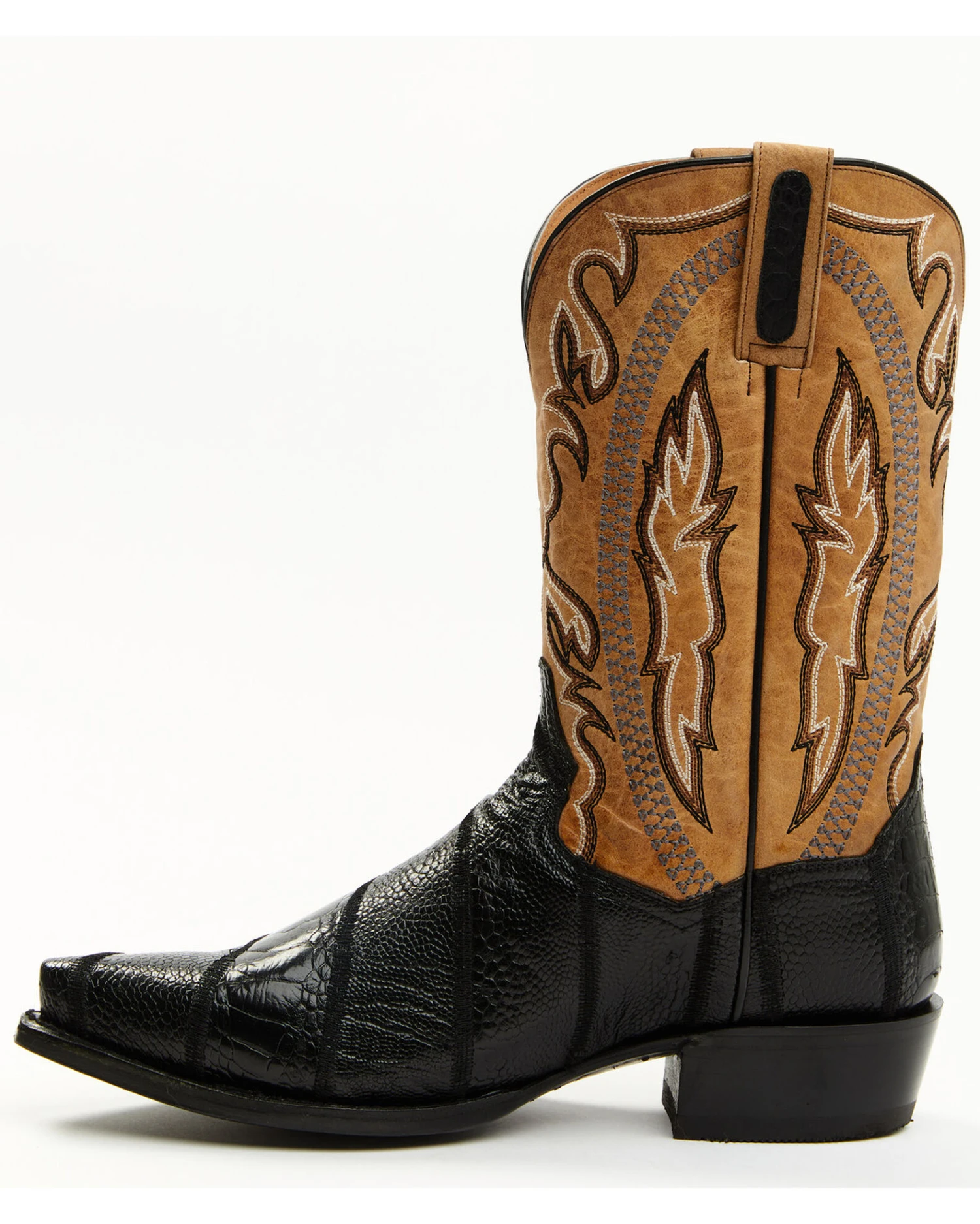 Dan Post Men's Ostrich Leg Exotic Western Boot - Snip Toe - Image 3
