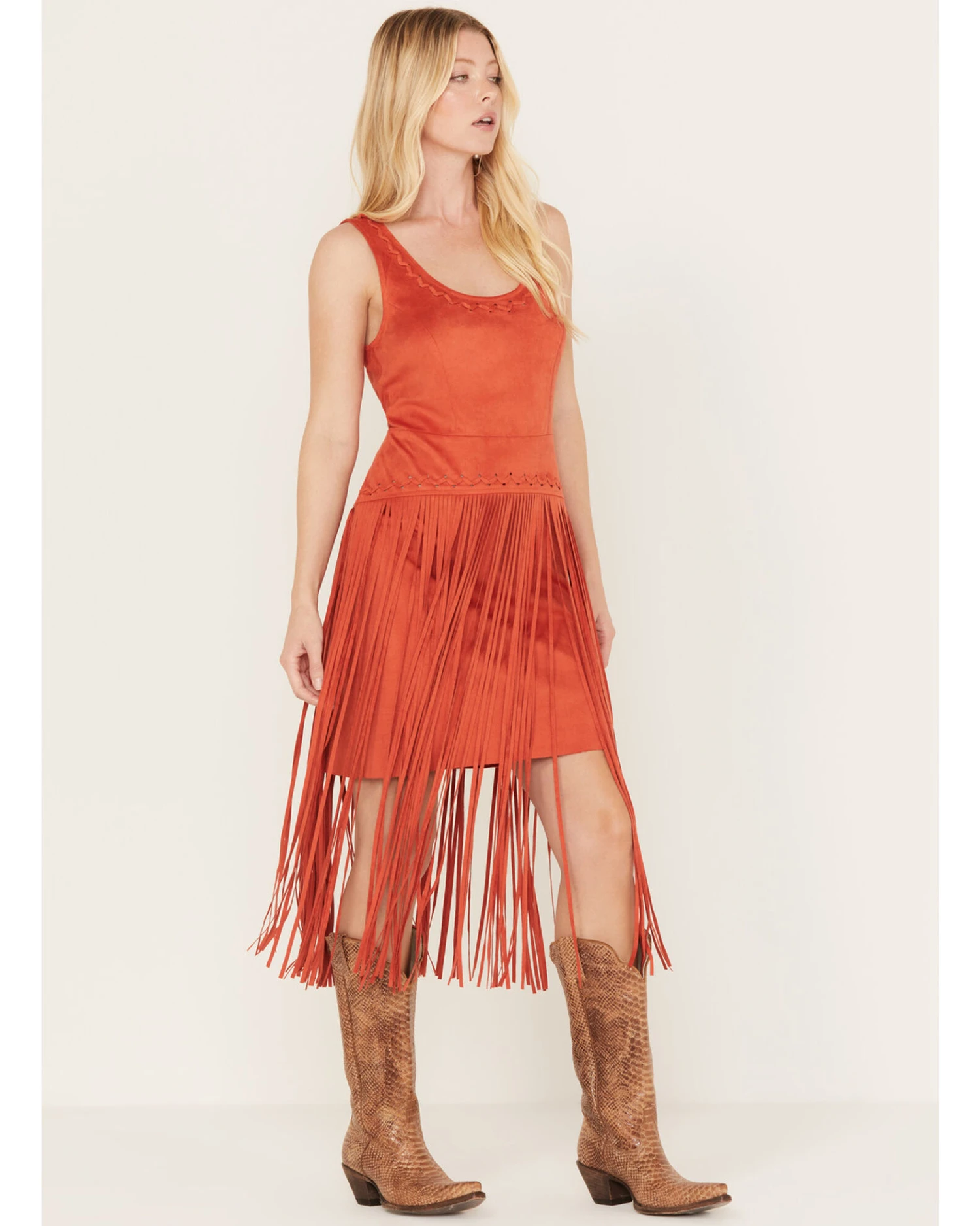 Idyllwind Women's Country Mannor Faux Suede Fringe Dress - Image 2