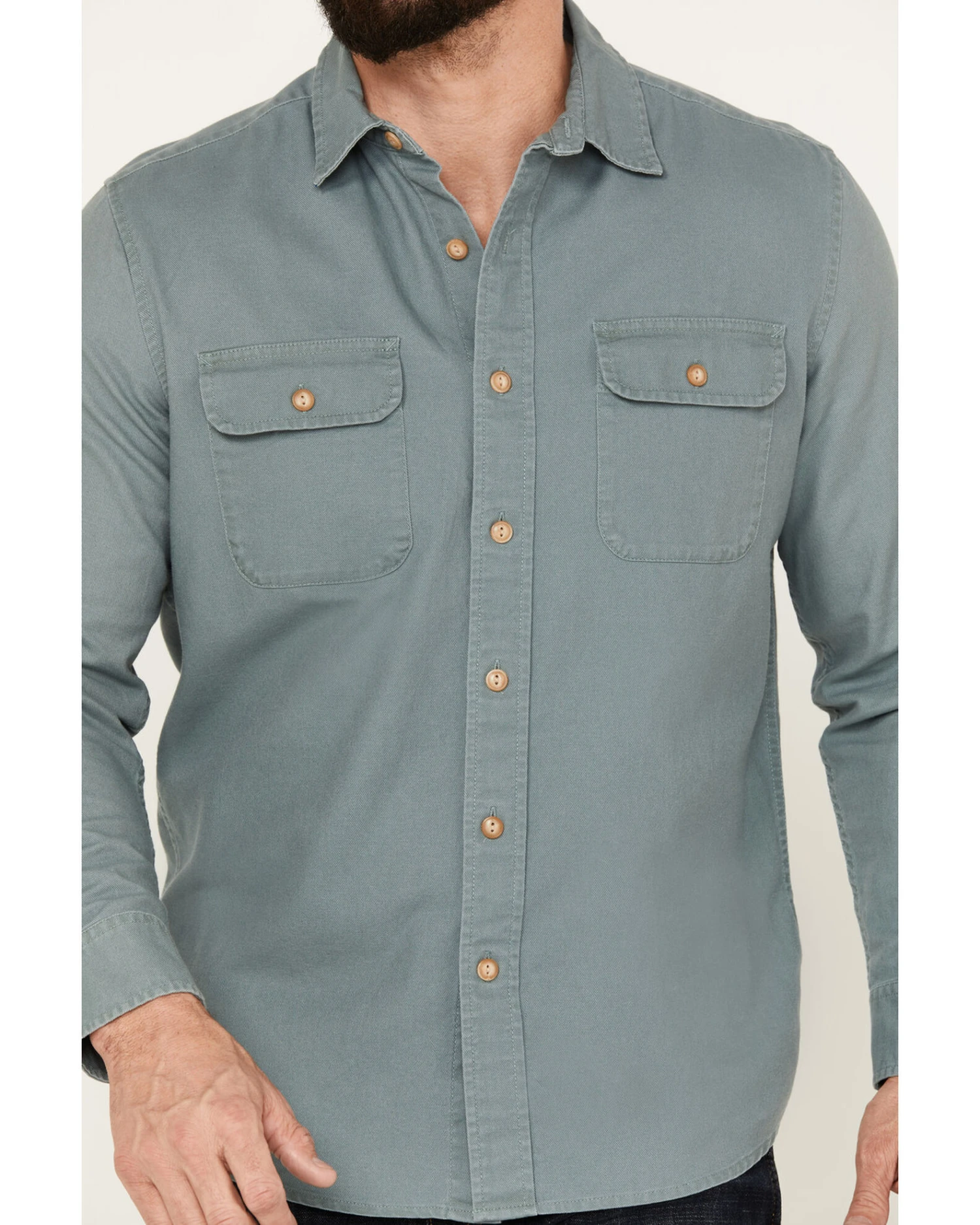 Pendleton Men's Beach Shack Solid Long Sleeve Button-Down Western Shirt - Image 3