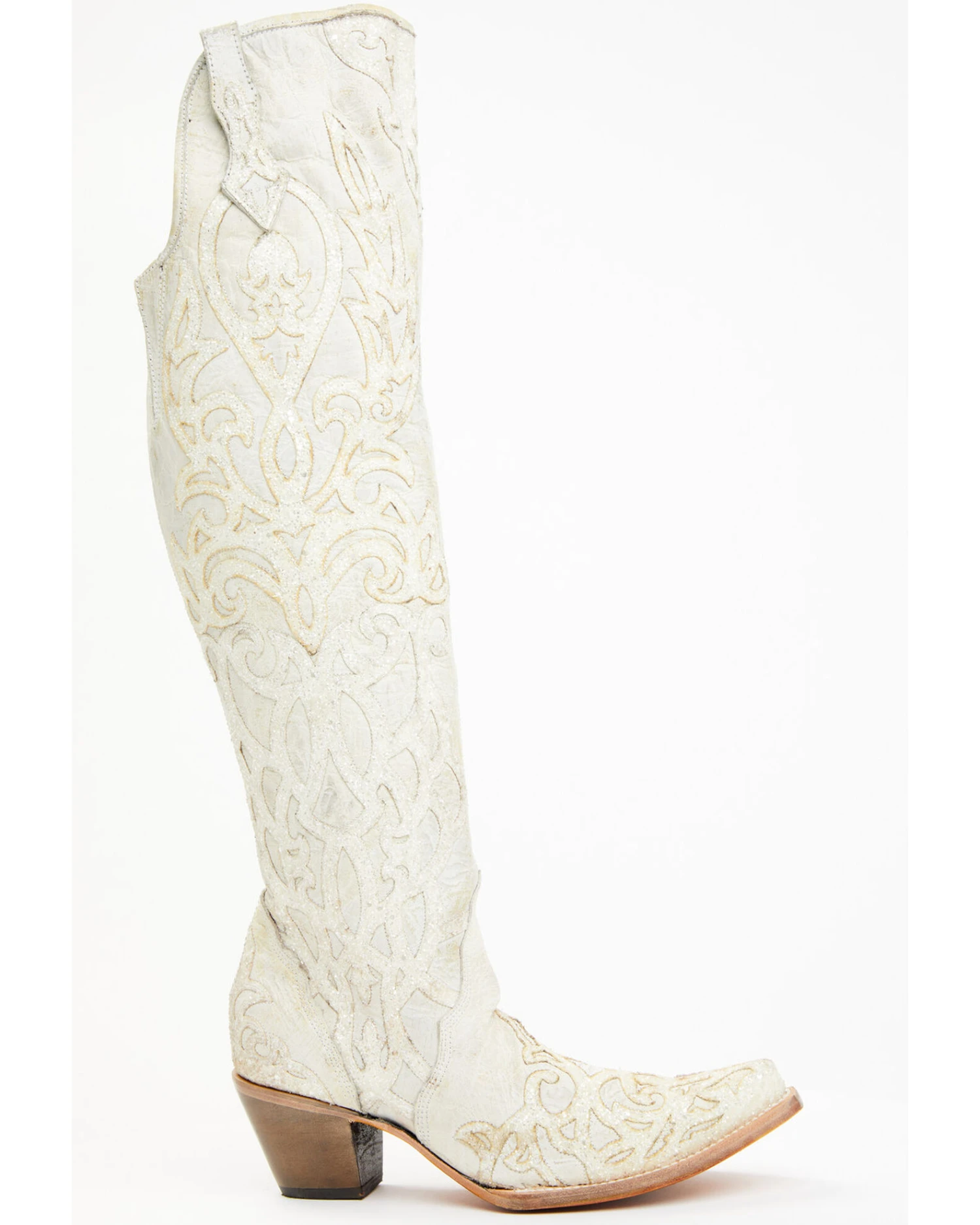 Corral Women's Glitter Overlay Tall Western Boots - Snip Toe - Image 2