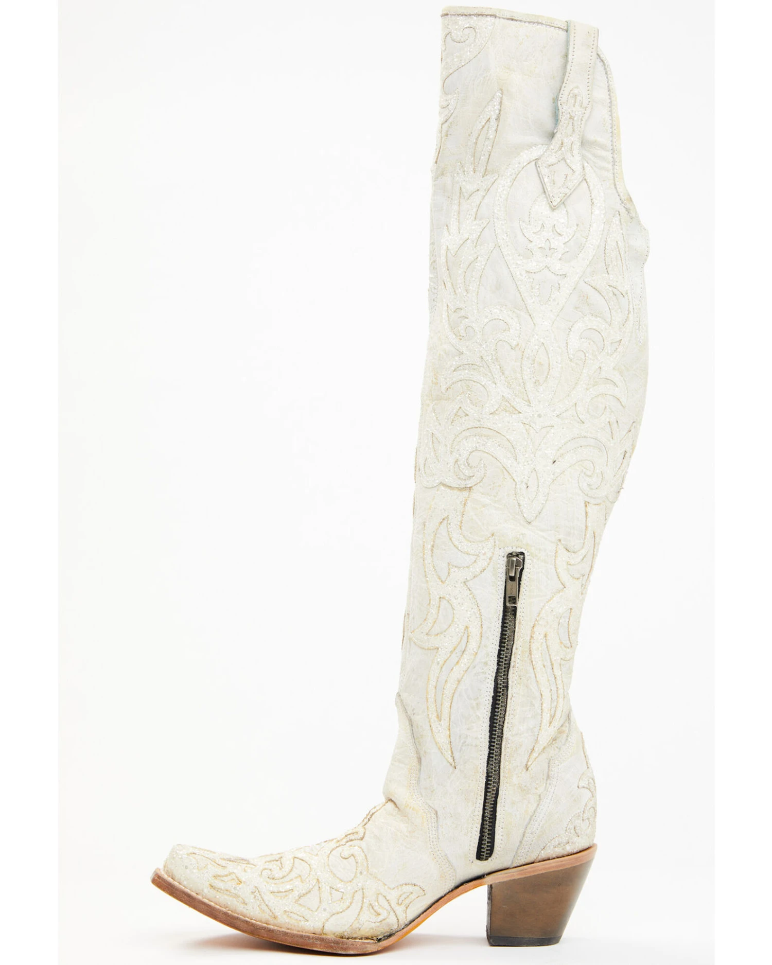Corral Women's Glitter Overlay Tall Western Boots - Snip Toe - Image 3