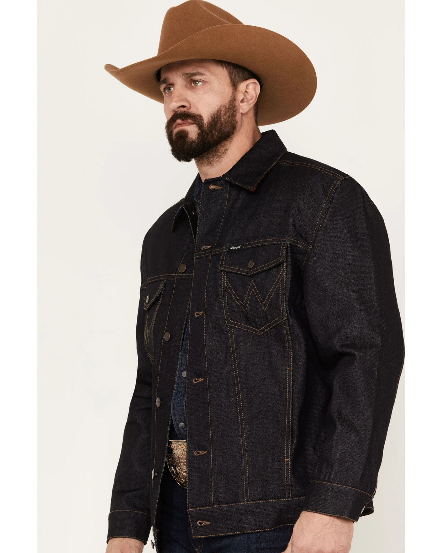 Wrangler X Pendleton Men's Dark Wash Denim Jacket - Image 2
