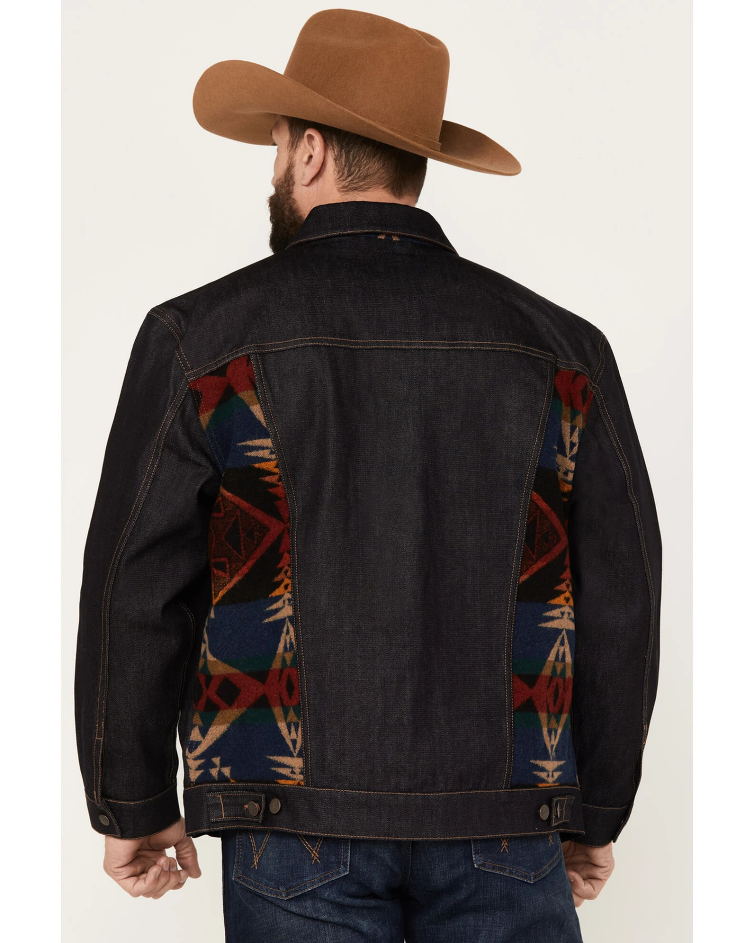 Wrangler X Pendleton Men's Dark Wash Denim Jacket - Image 4