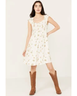 Cleo + Wolf Women's Butterfly Print A-Line Dress
